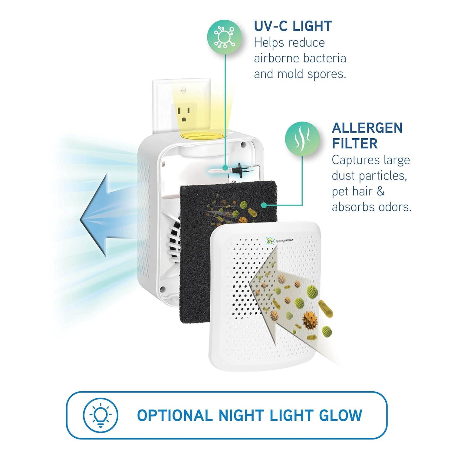 Guardian Technologies Personal Air Purifier with Activated Carbon/Charcoal Filter for 50 Cubic Feet