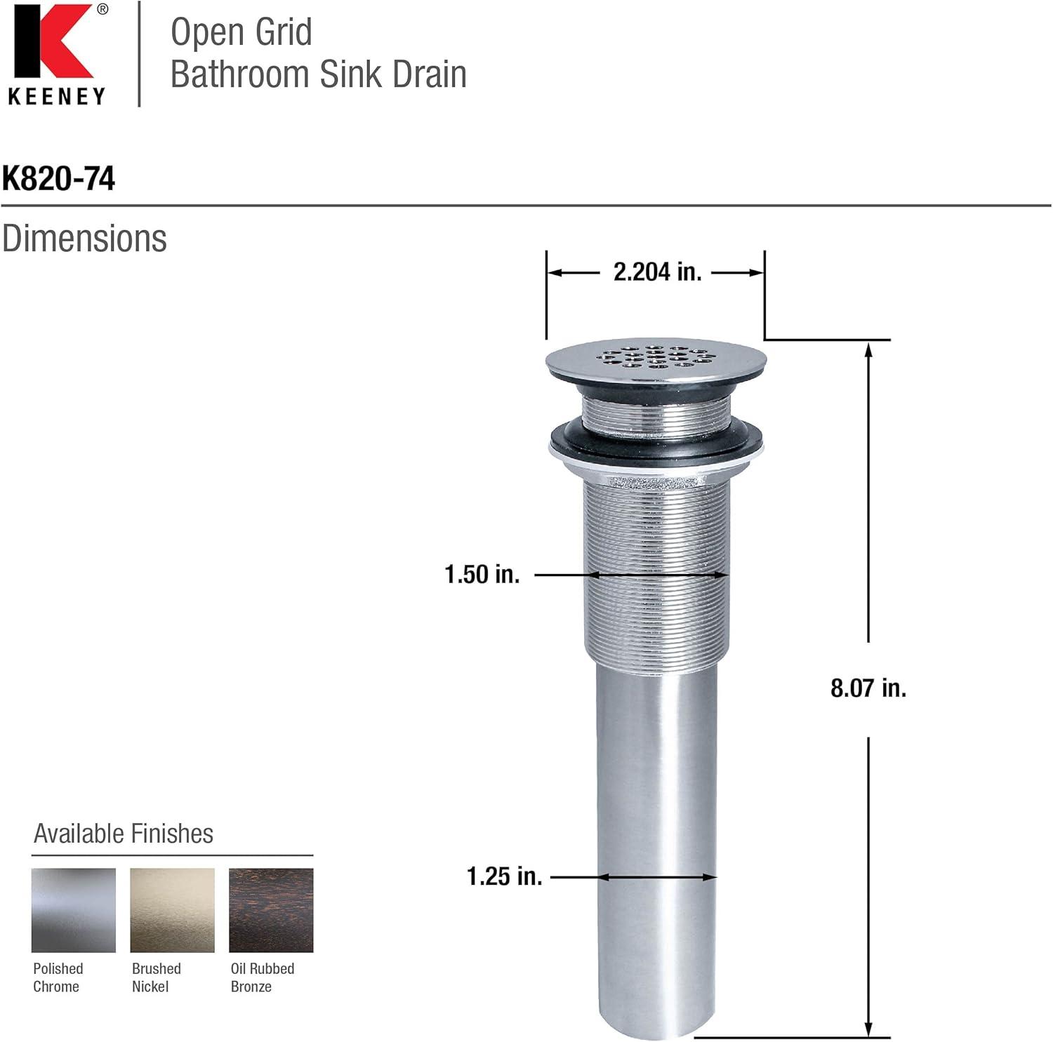 Universal Grid Bathroom Sink Drain