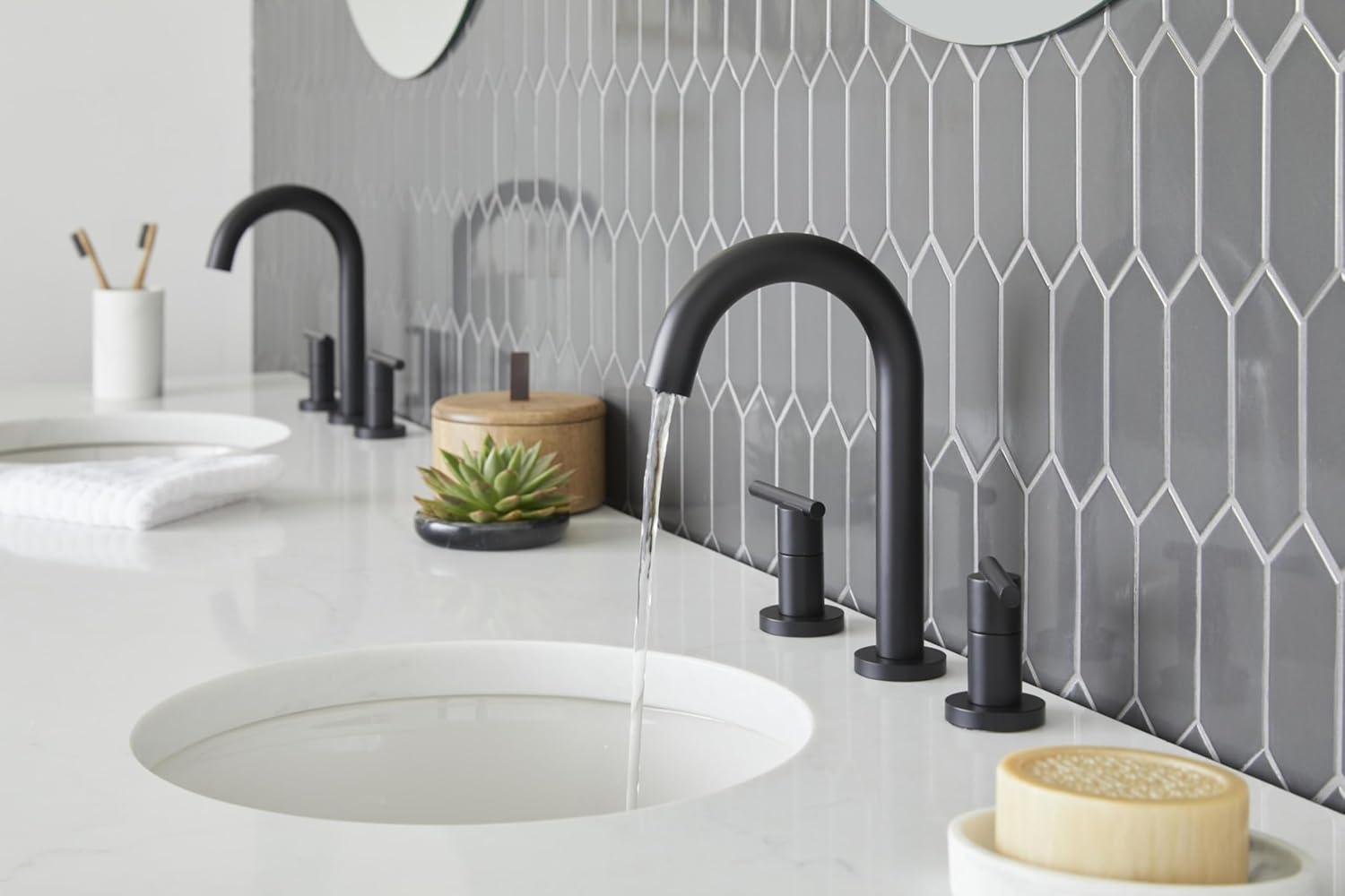 Parma 2-Handle Widespread Bathroom Faucet with Metal Touch Down Drain