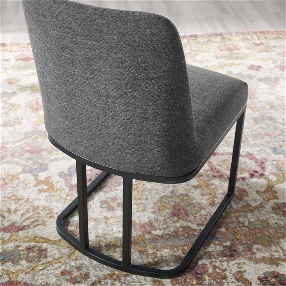 Modway Amplify Sled Base Upholstered Fabric Dining Side Chair