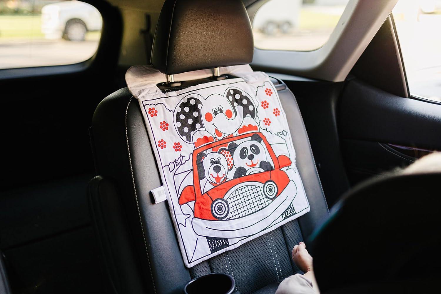 Genius Babies - Baby Car Activity Center Toy in High Contrast Colors (14" x 18")