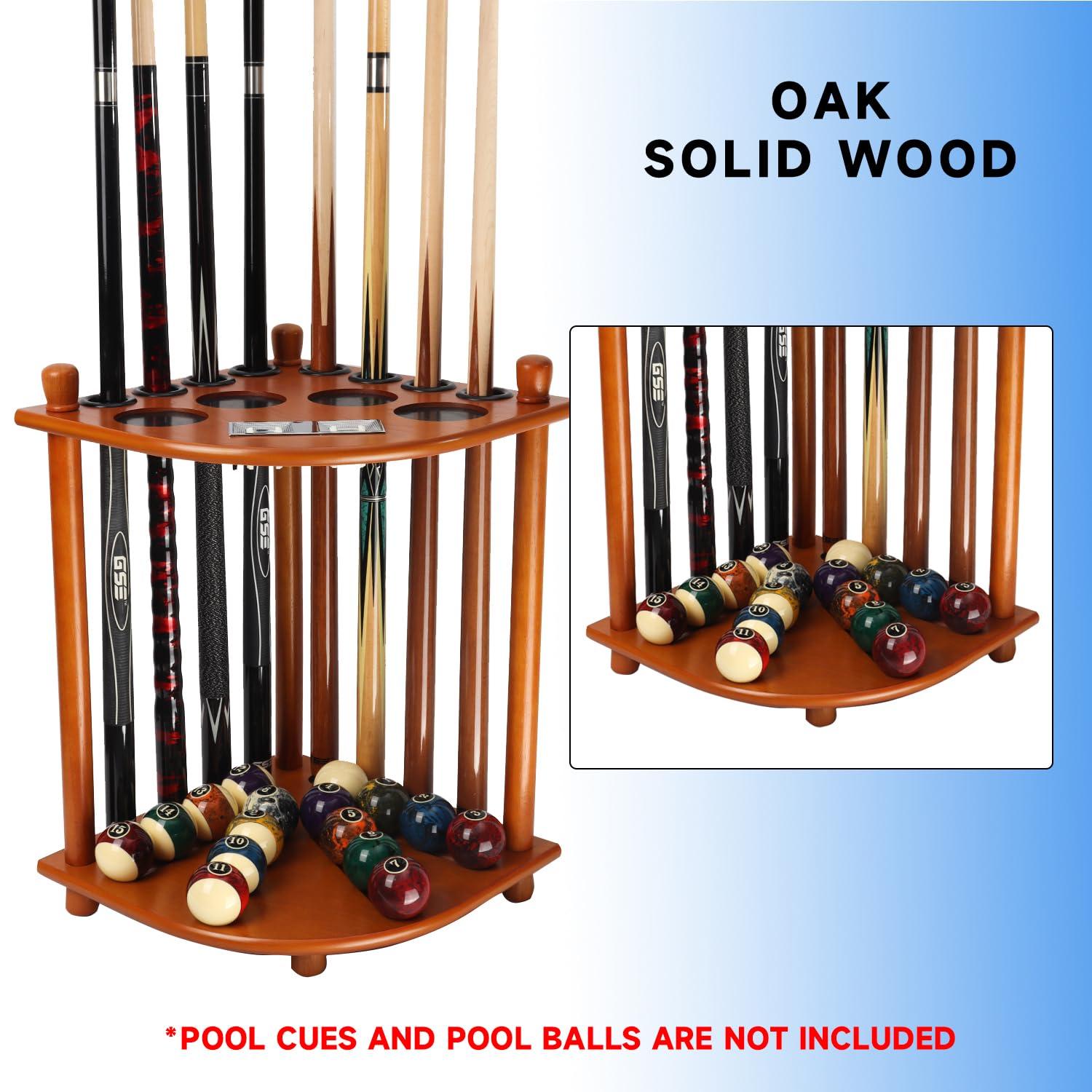 GSE Games & Sports Expert 8 Billiard Pool Cue Stick Corner Rack with Score Counter