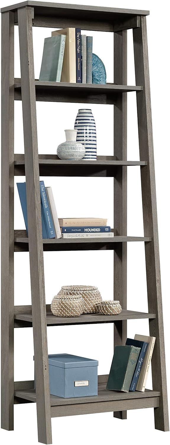71.14" Trestle 5 Shelf Bookcase Mystic Oak - Sauder: Open Display, Fixed Shelves