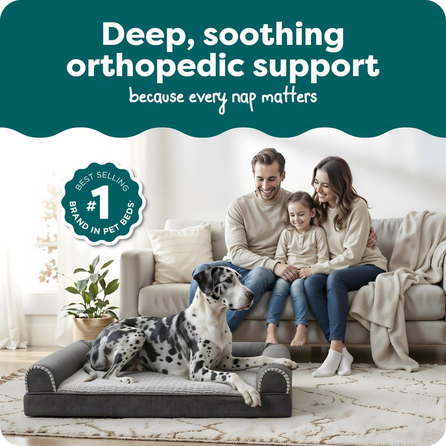 FurHaven Luxe Fur & Performance Linen Sofa Bed