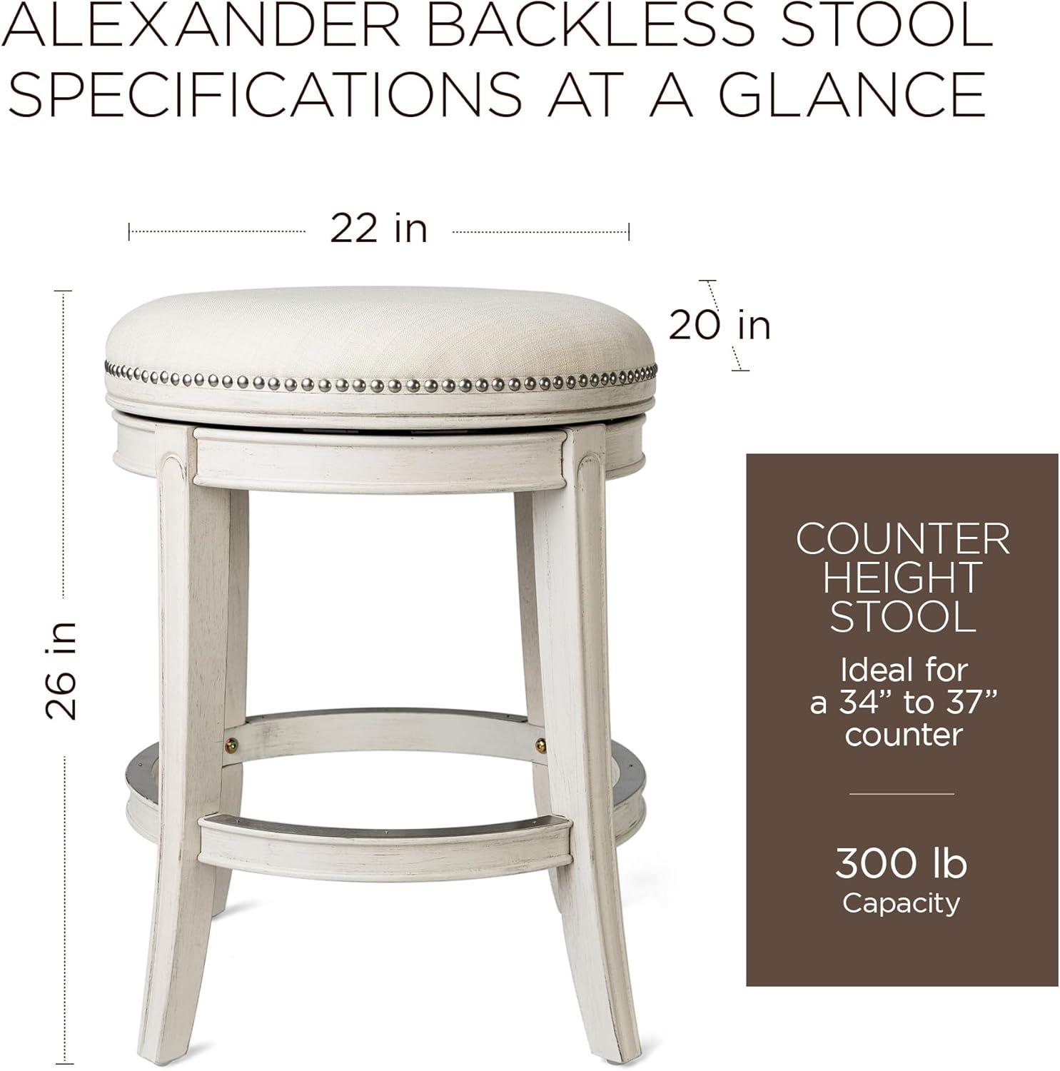 Maven Lane Alexander Counter Stool with Fabric Upholstery