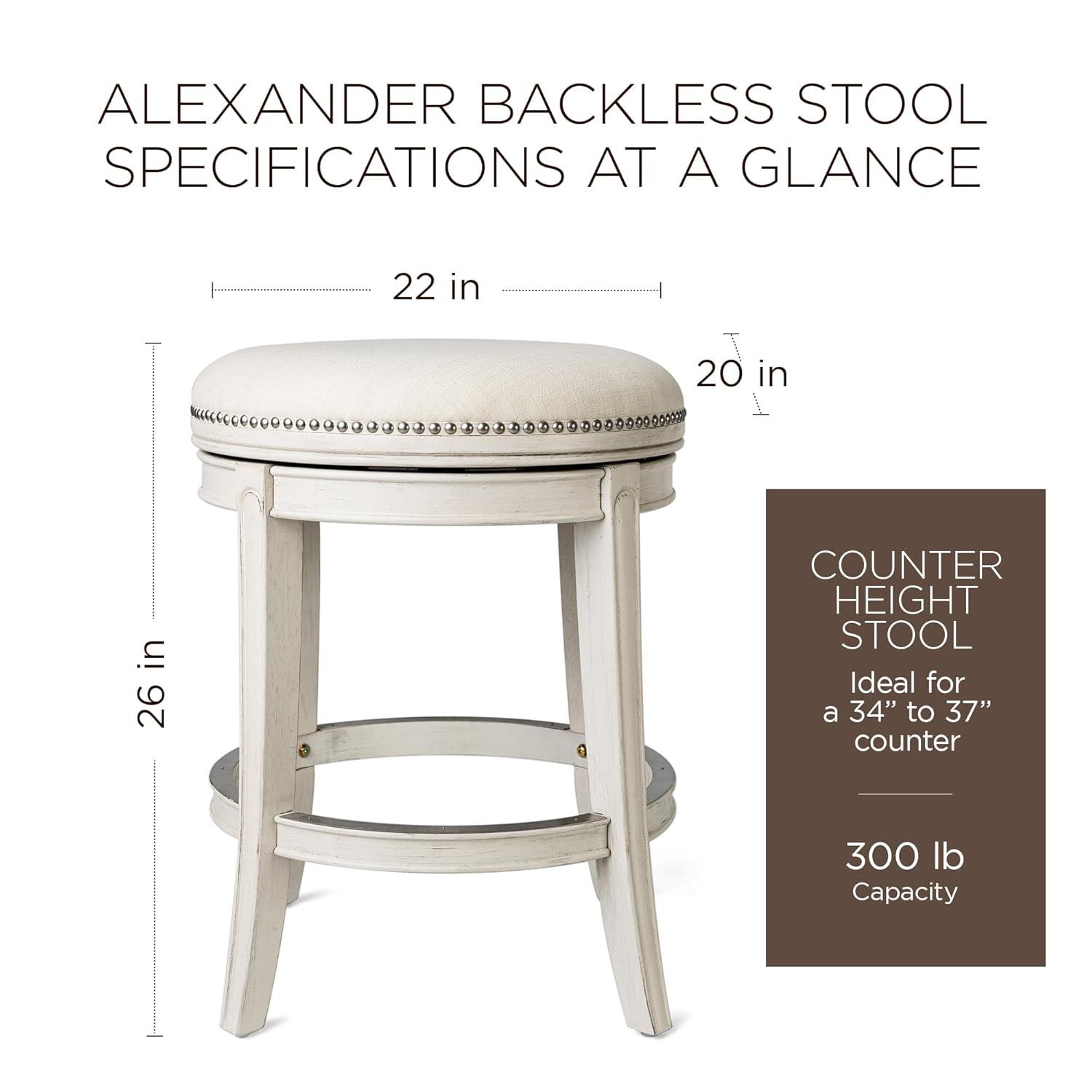 Maven Lane Maven Lane Alexander Stool with Fabric Upholstery