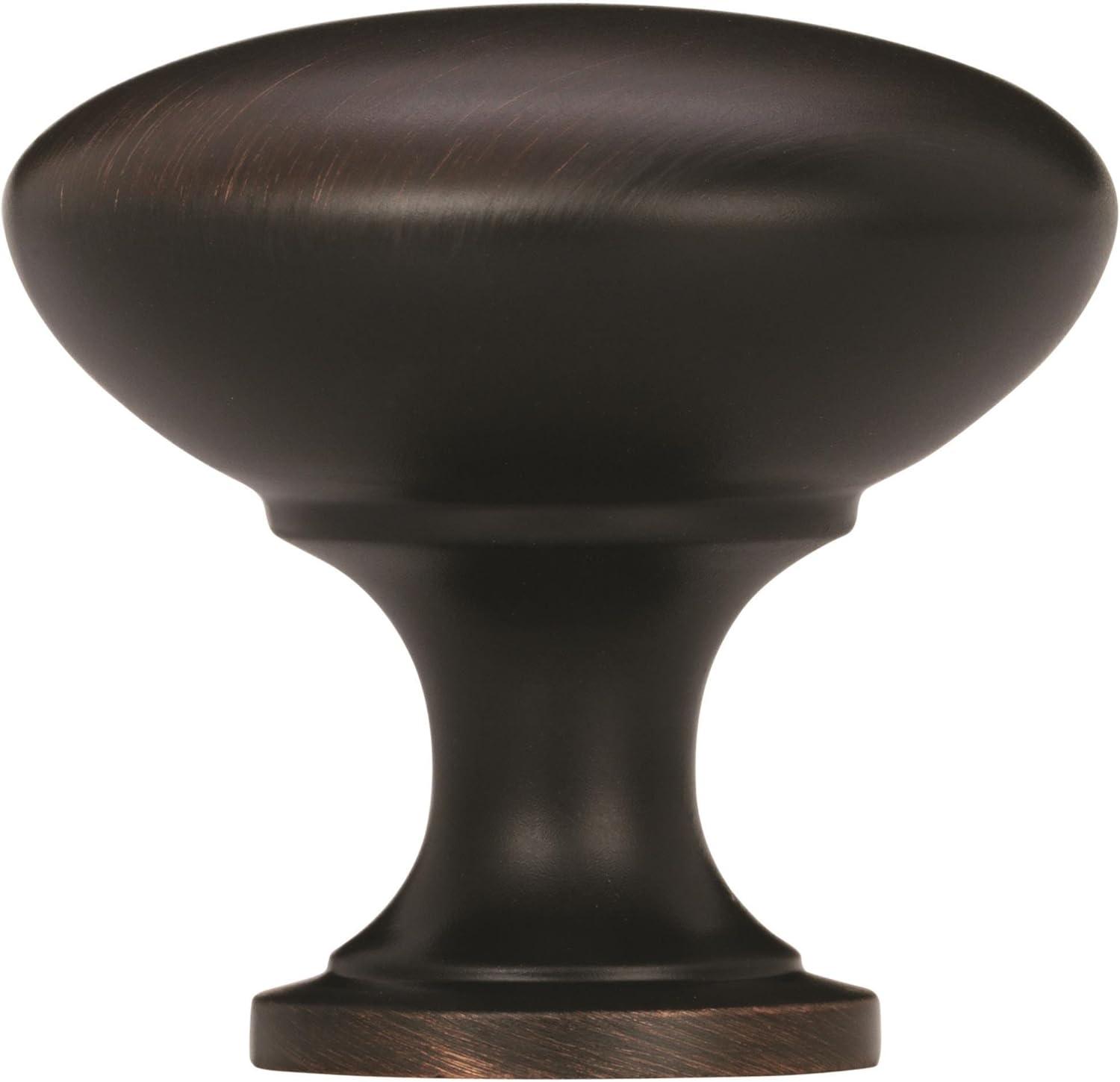 Oil Rubbed Bronze Round Cabinet Knob with Mounting Hardware