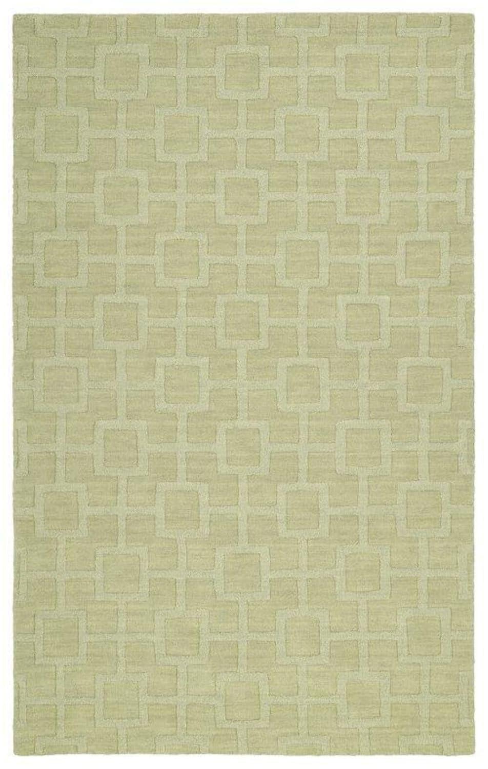 Celery Green Handmade Tufted Wool Rectangular Rug 2 ft x 3 ft