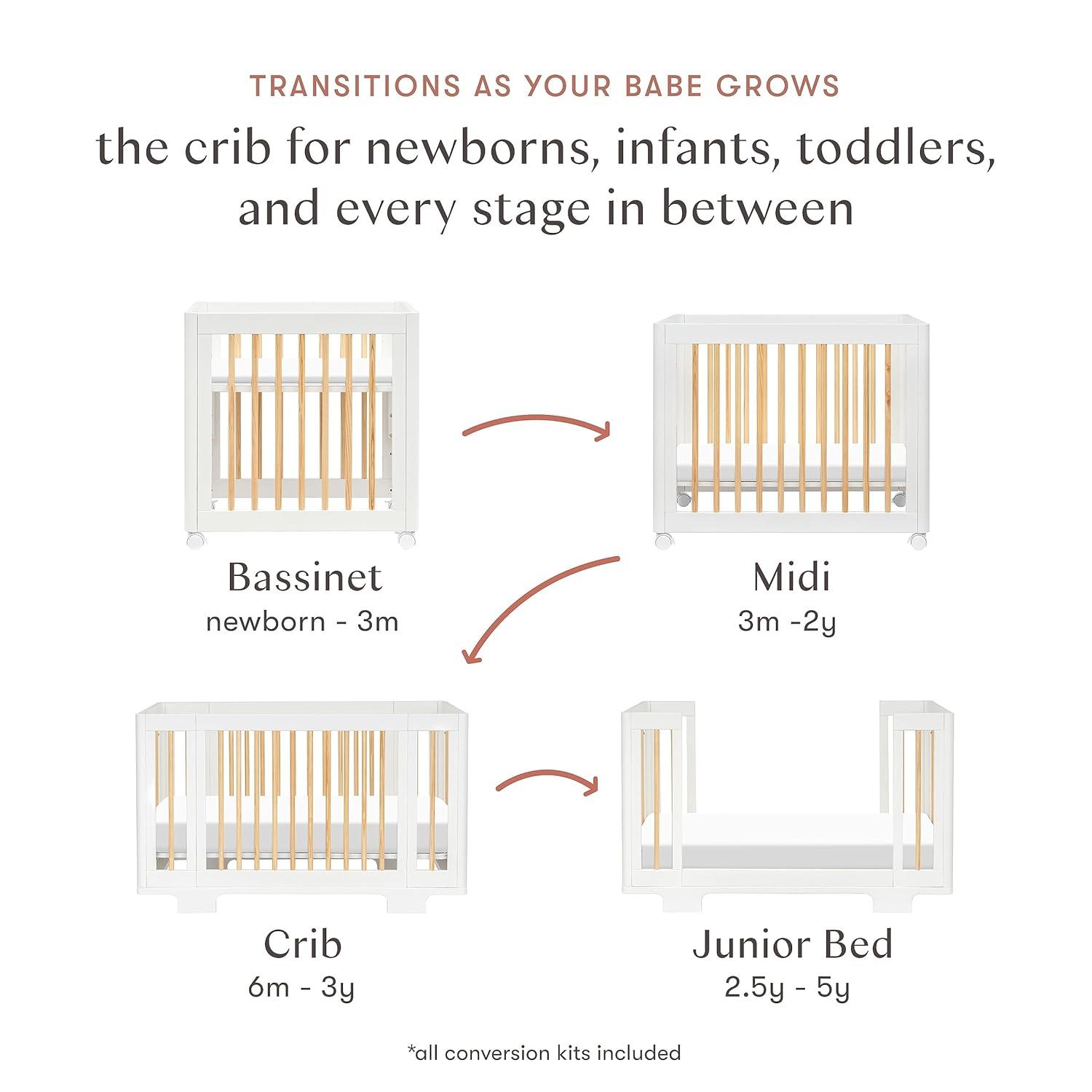 Yuzu 8-In-1 Convertible Crib With All-Stages Conversion Kits