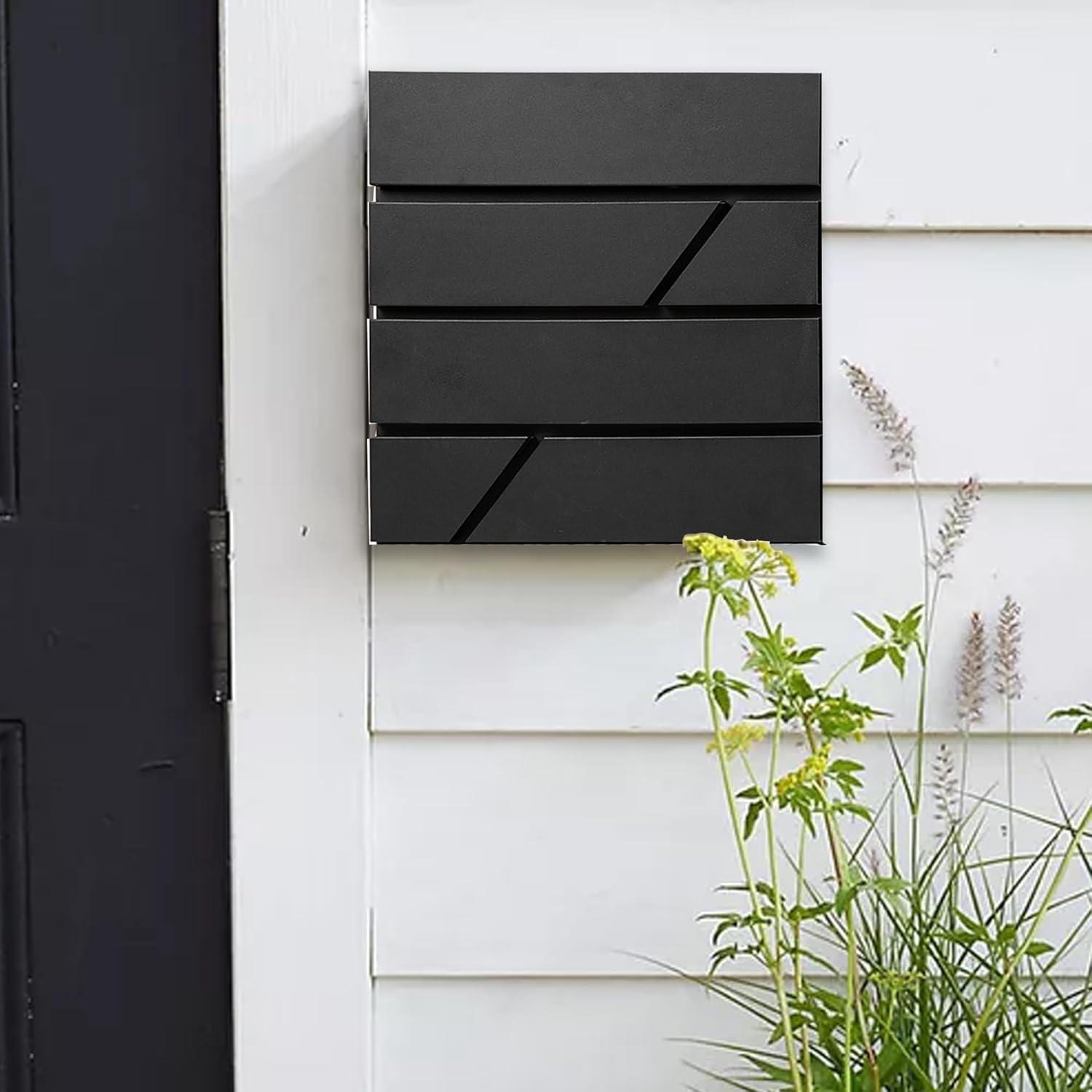 Steel Wall Mounted Mailbox with Newspaper Compartment