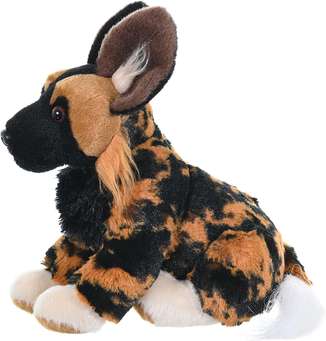 Wild Republic Cuddlekins Mini African Wild Dog Stuffed Animal, 8 Inches