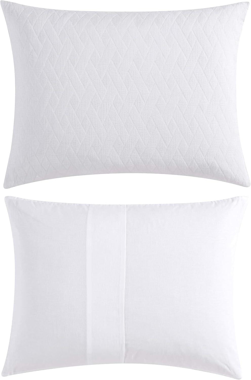 Tommy Bahama Wicker Solid White Duvet Cover Set