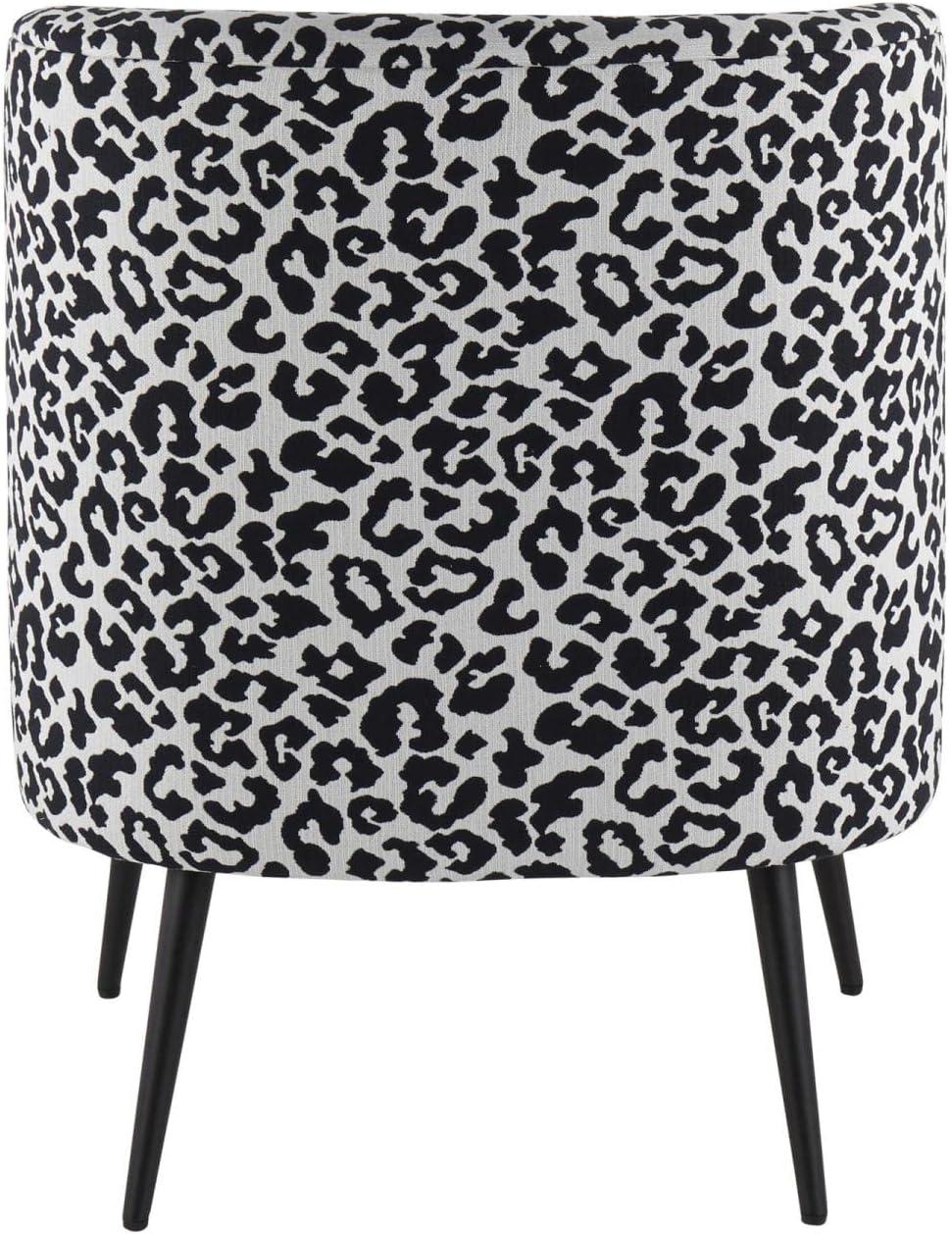 Fran Contemporary Leopard Fabric Slipper Chair - LumiSource