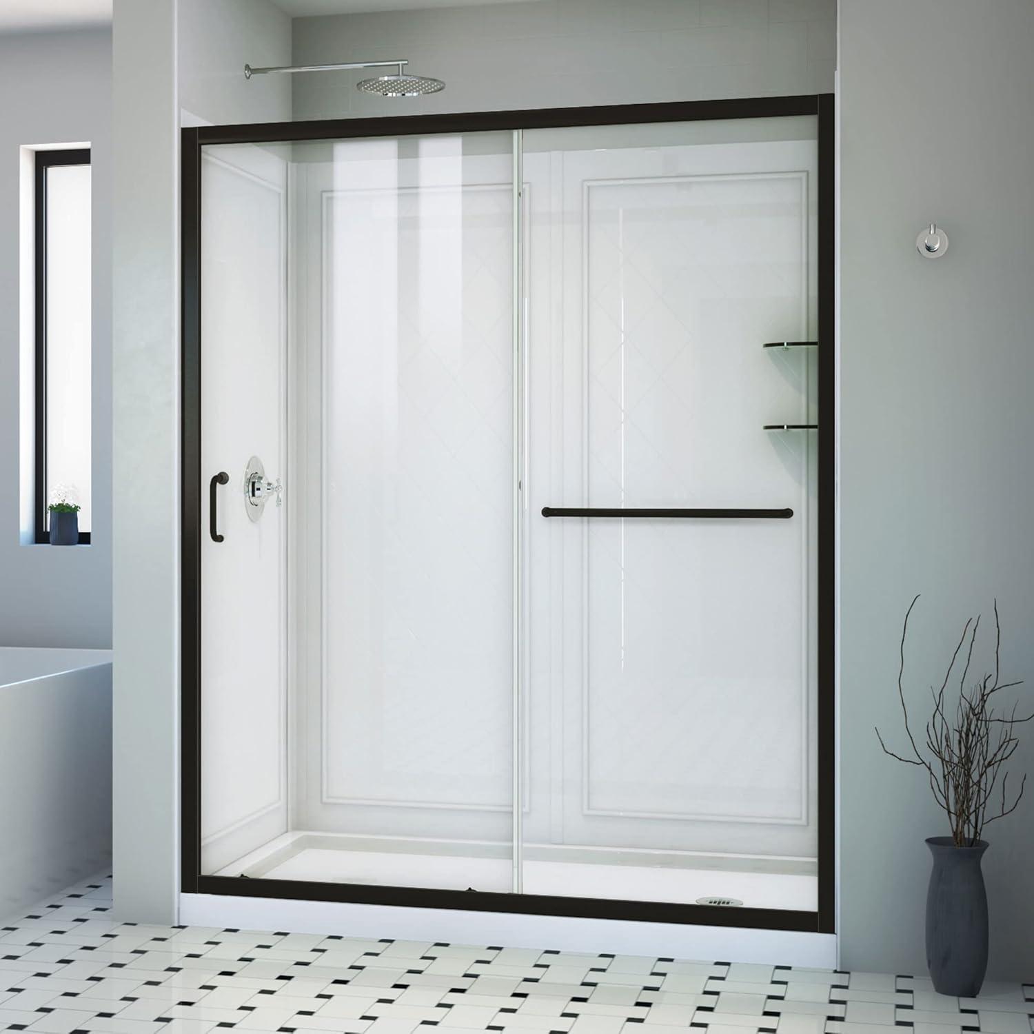 Infinity-Z 0" x 76.75" W Semi-Frameless Shower Enclosure