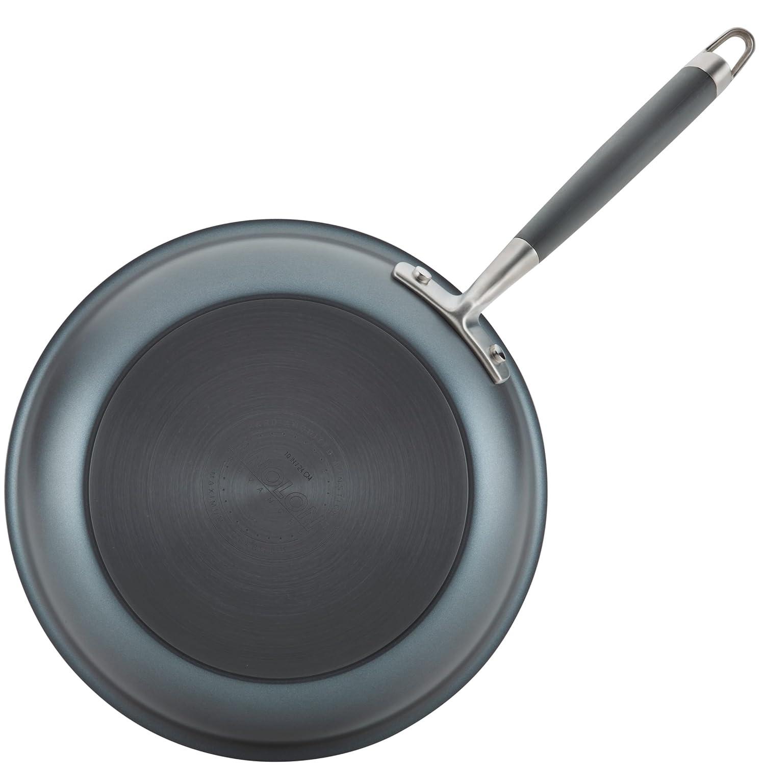 Anolon Advanced Home 10.25" & 12.75" Twin Pack Open Fry Pans Moonstone: Nonstick, Hard Anodized, Oven-Safe, Hand Wash