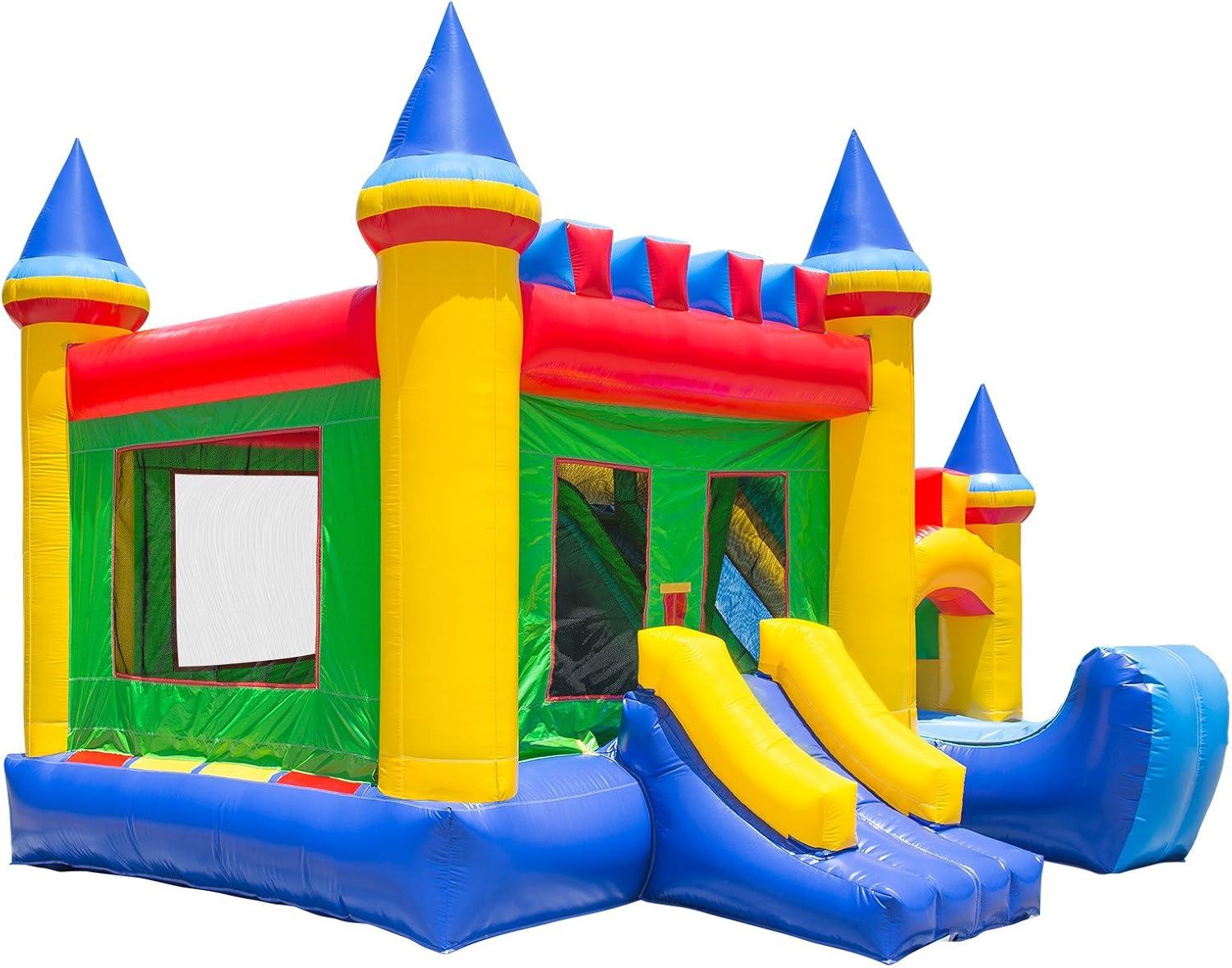 Commercial Grade Multicolor Inflatable Bounce House with Slide