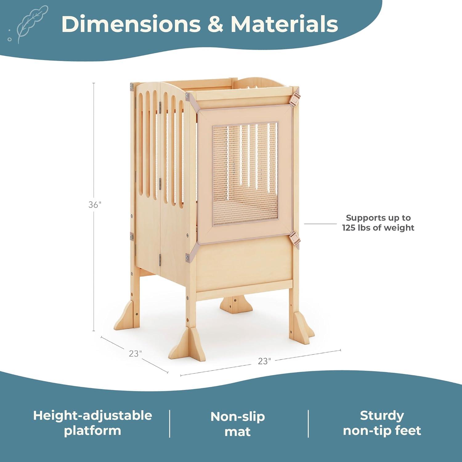 Guidecraft Contemporary Kitchen Helper Foldable Step Stool