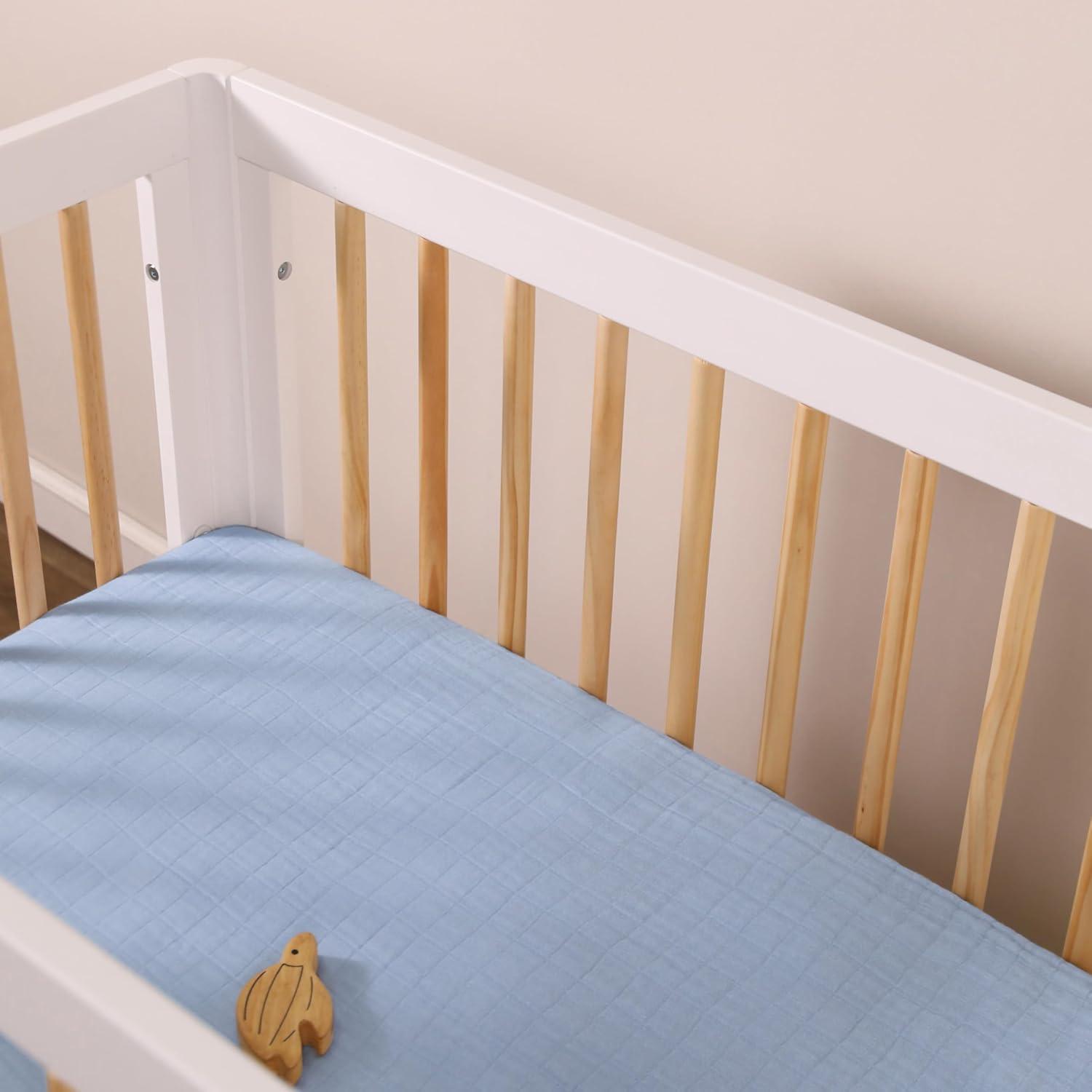 Dewdrop Muslin Mini Crib Sheet