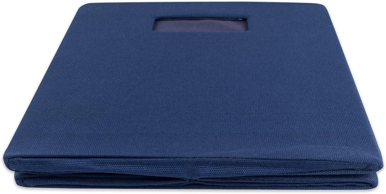 DII Polyester Cube Solid Nautical Blue Square