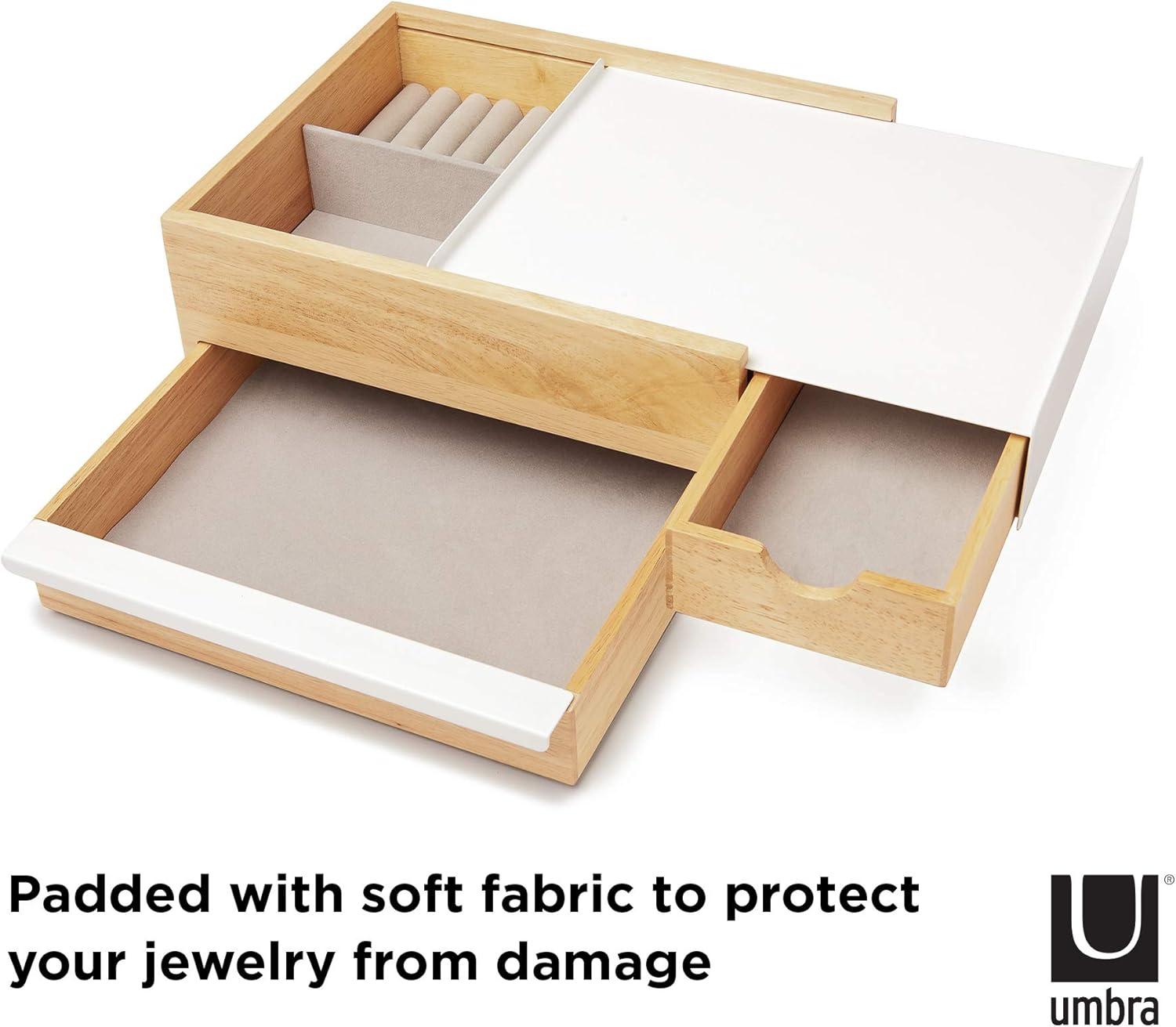 Umbra Stowit White and Neutral Jewelry Box Storage