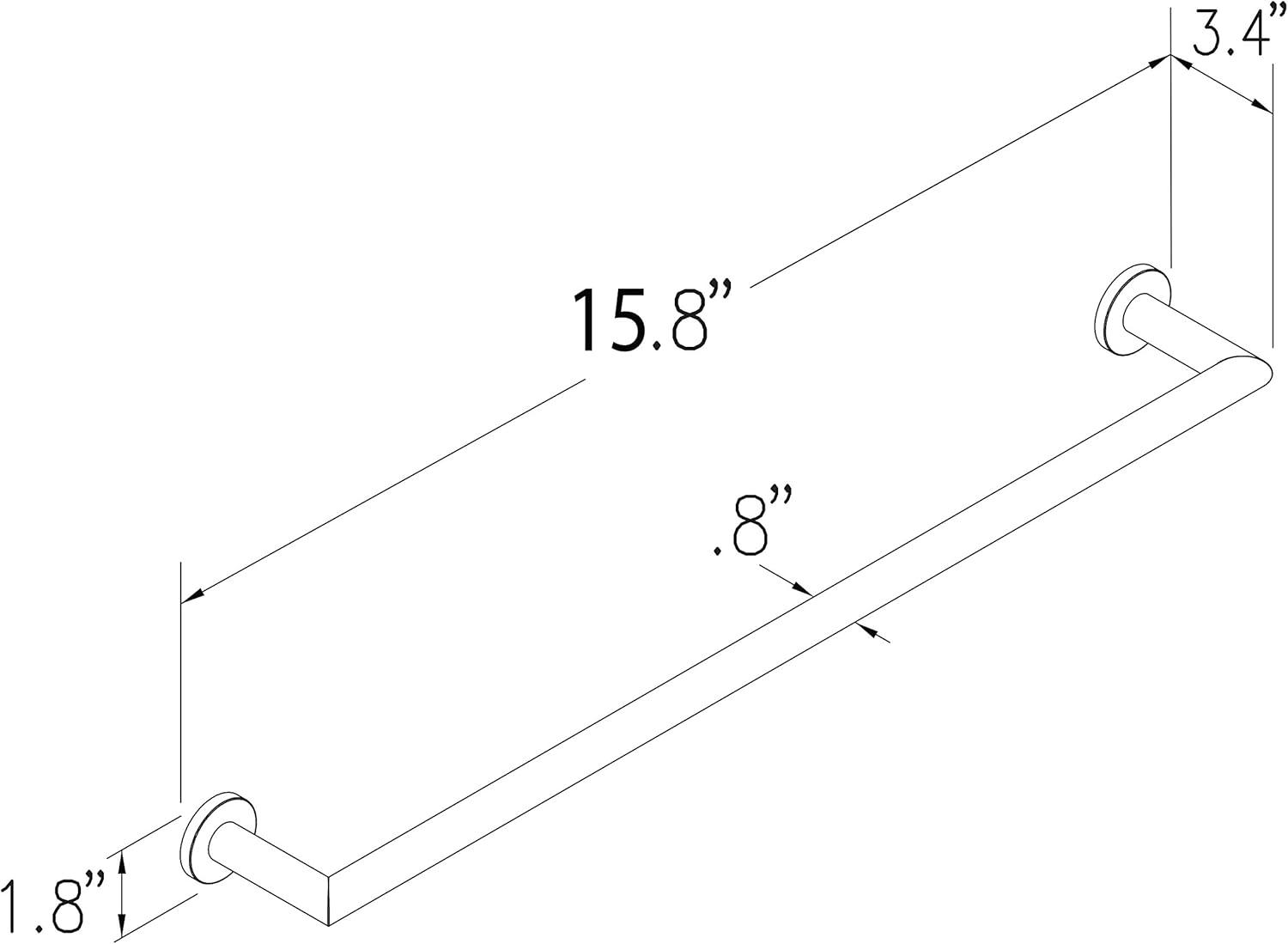 Kubic 18'' 1 Wall Towel Bar