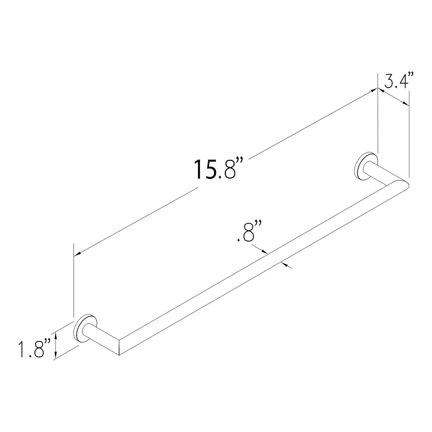 Kubic 18'' 1 Wall Towel Bar