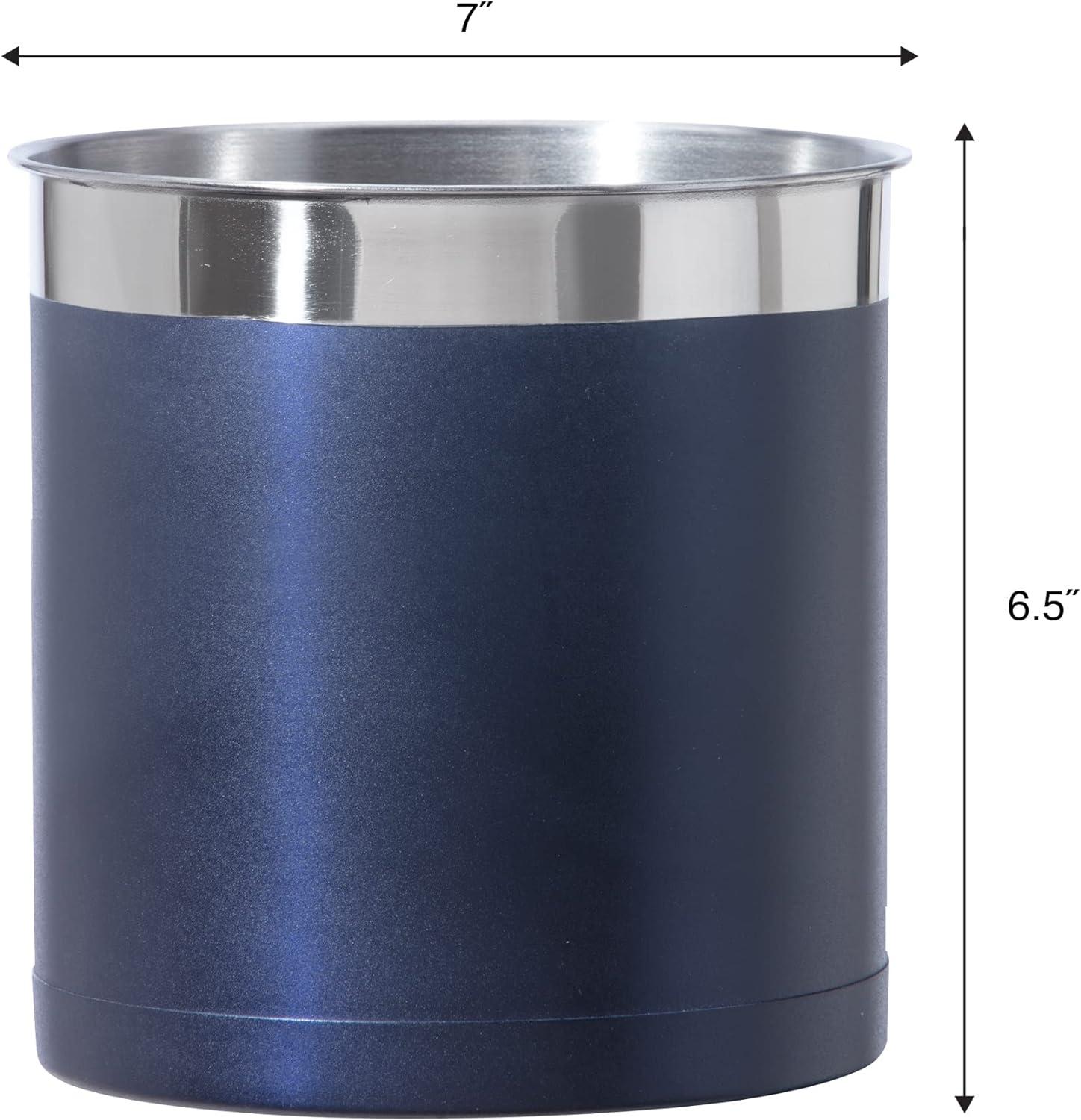 Midnight Blue Stainless Steel Jumbo Utensil Crock