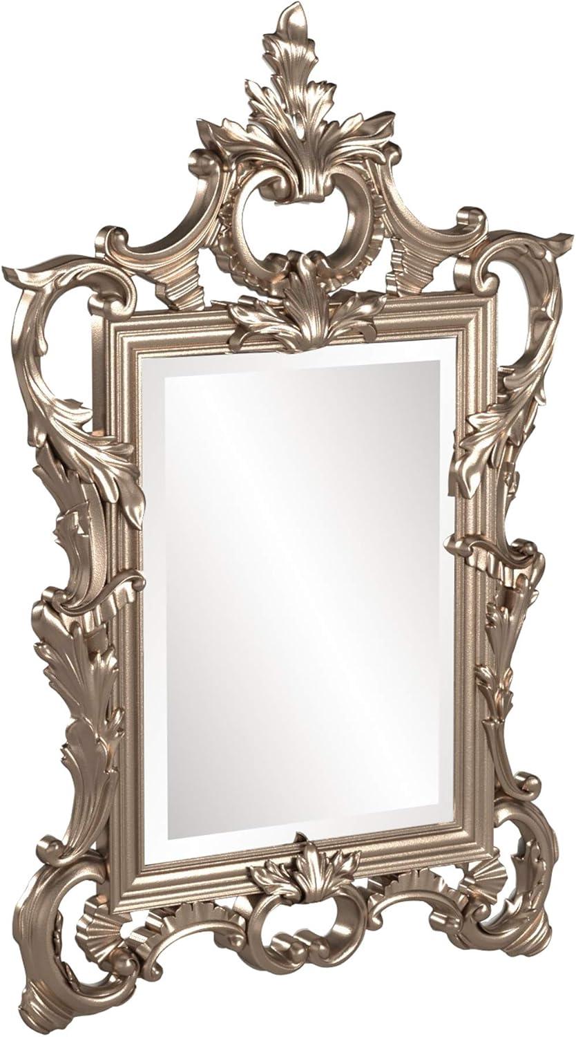 Howard Elliott 30.75"x20" Metallic Warm Ornate Framed Wall and Accent Mirror Silver