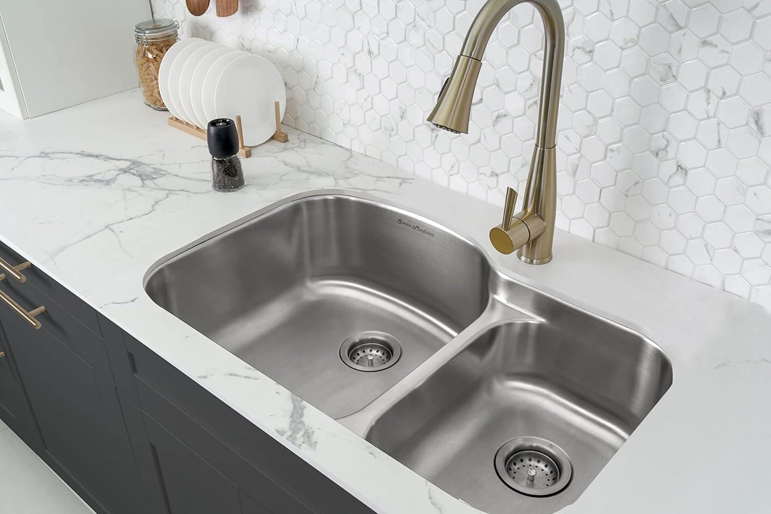 Toulouse 32 x 21 Stainless Steel, Dual Basin, Undermount Kitchen Sink