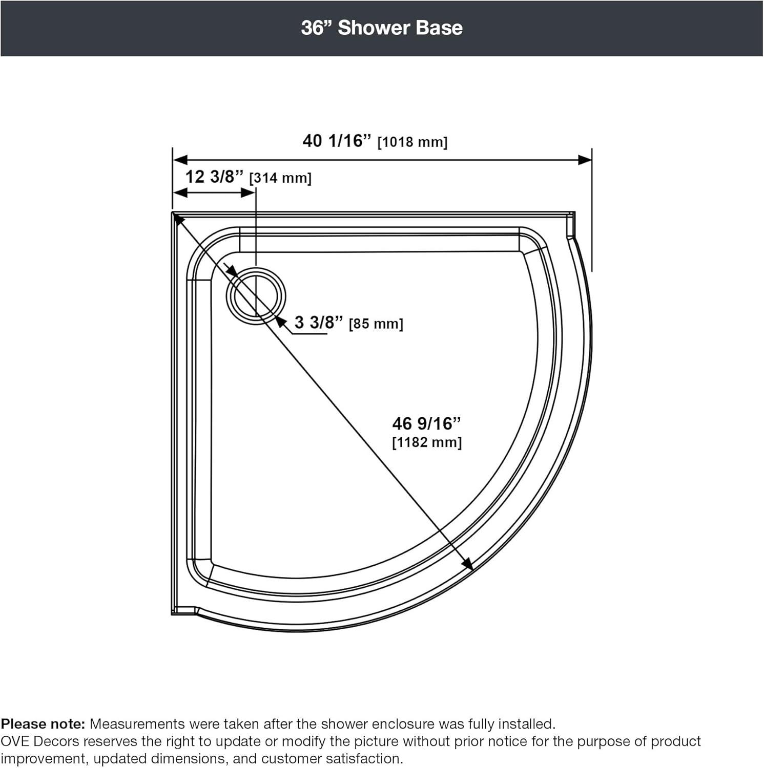 Breeze 40.35'' W 76.97'' H Framed Round Reversible Shower Kit