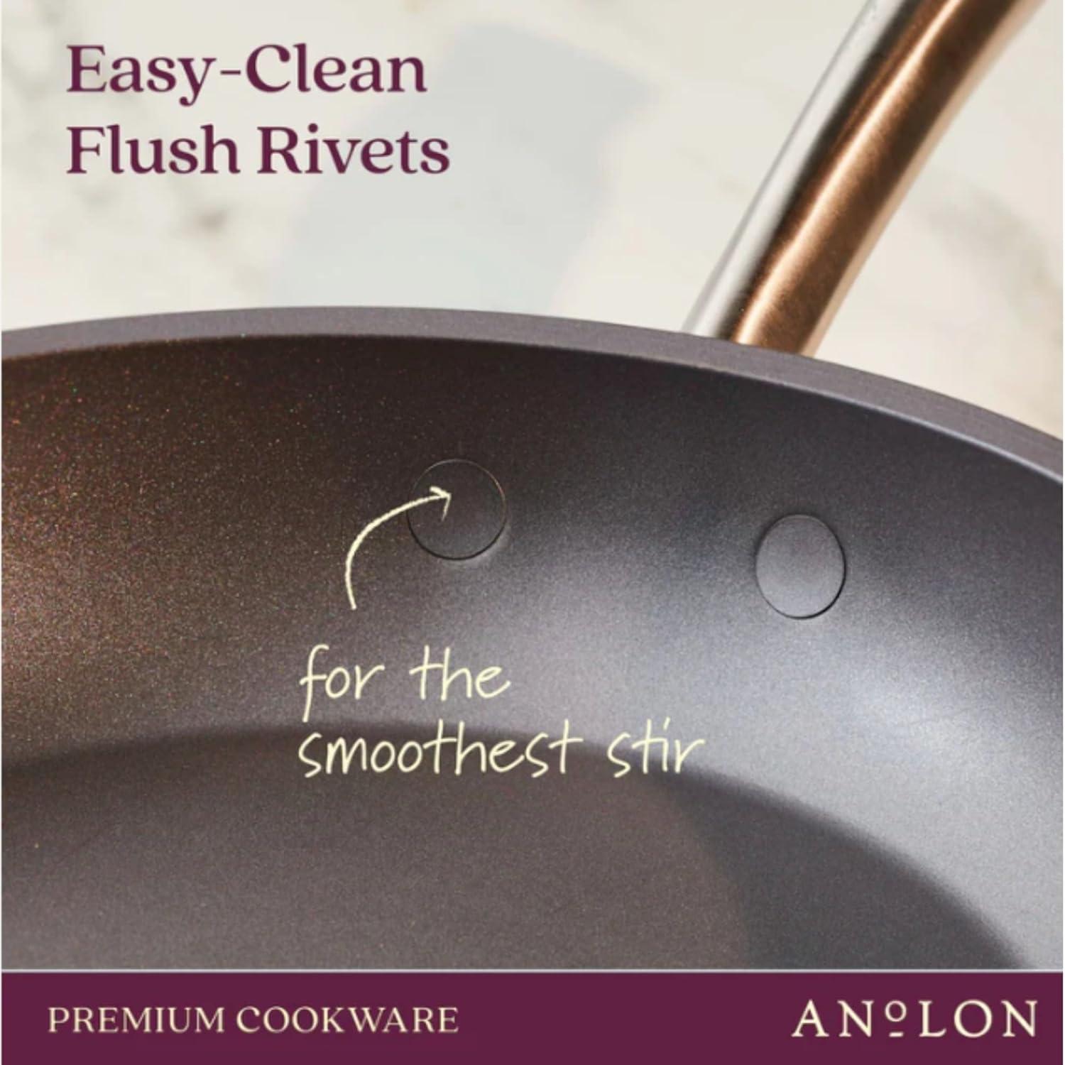 Anolon Accolade 12.25" Forged Hard-Anodized Nonstick Frying Pan with Lid