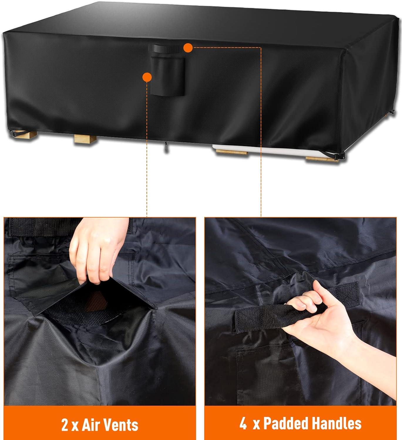 Black Waterproof Heavy Duty Outdoor Patio Furniture Cover