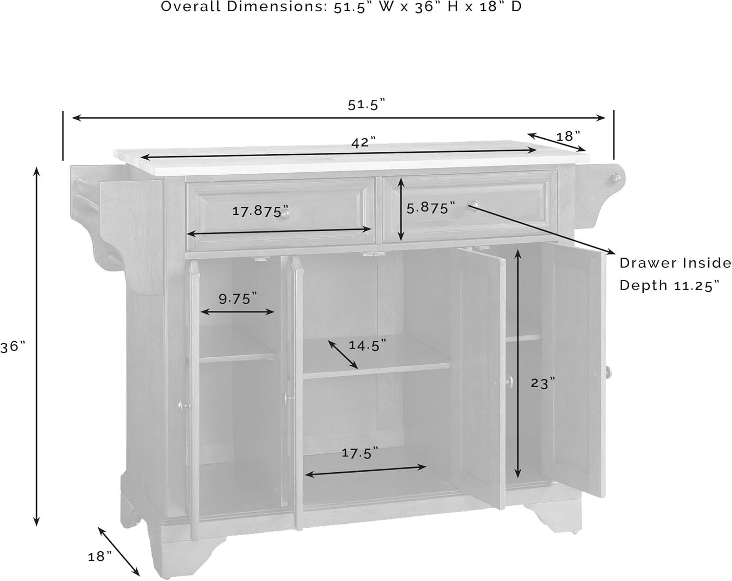 Black Kitchen Island Cart with Natural Wood Top