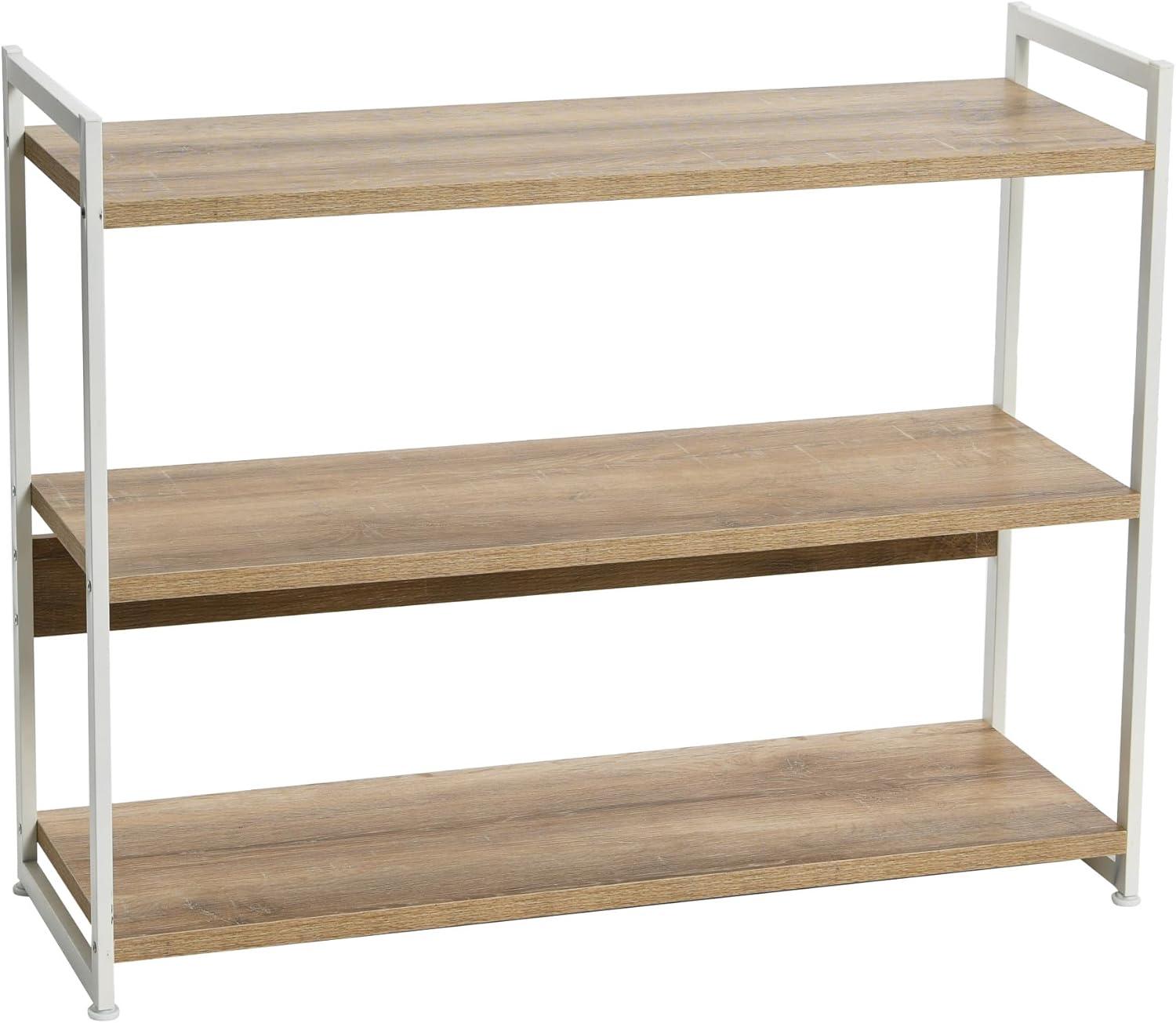 Household Essentials 32.5" Jamestown Wide 3 Shelf Bookshelf