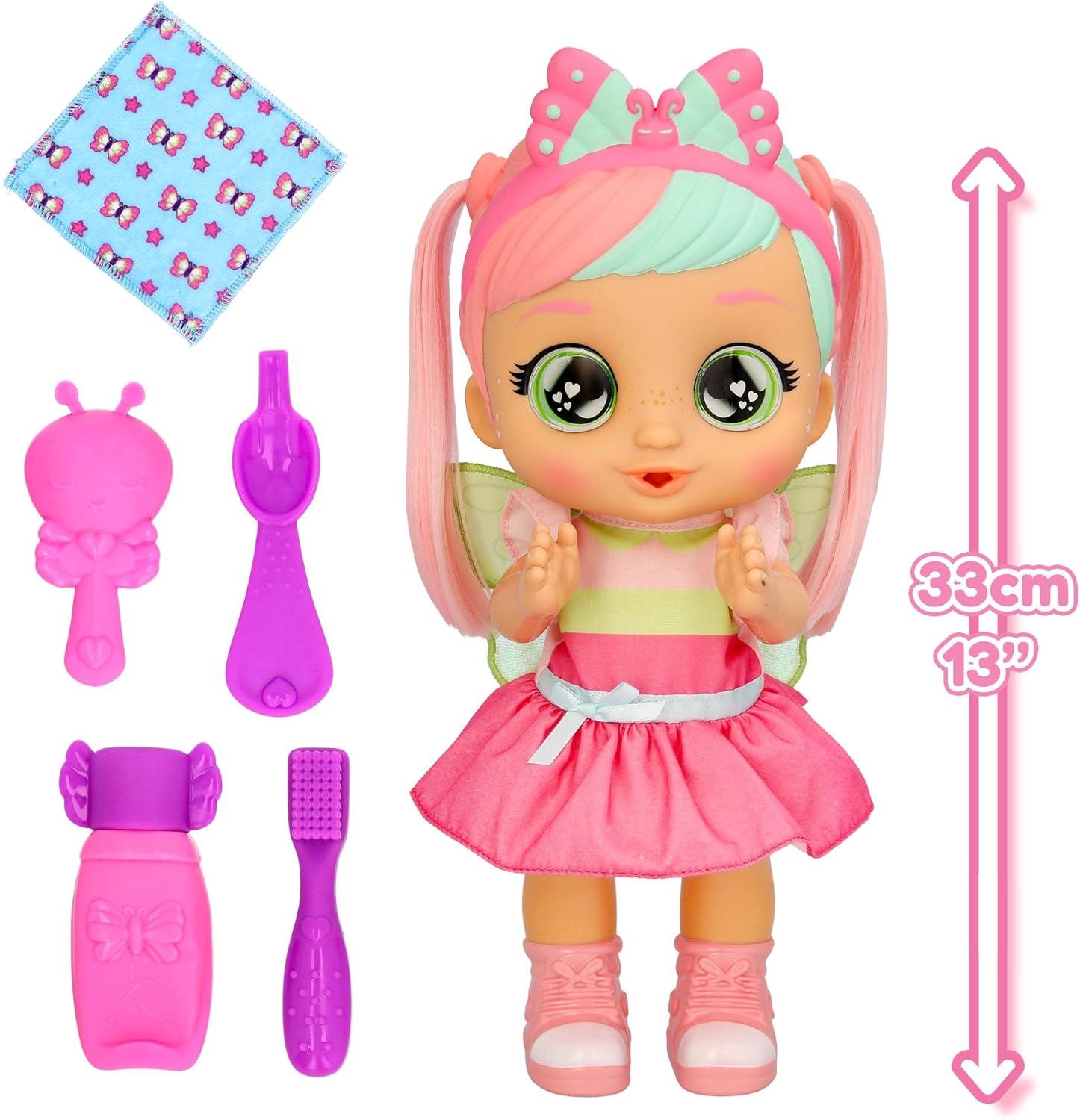 Cry Babies Bella's Morning Routine Interactive 13.6" Baby Doll with 25+ Baby Sounds and Interactive Accessories
