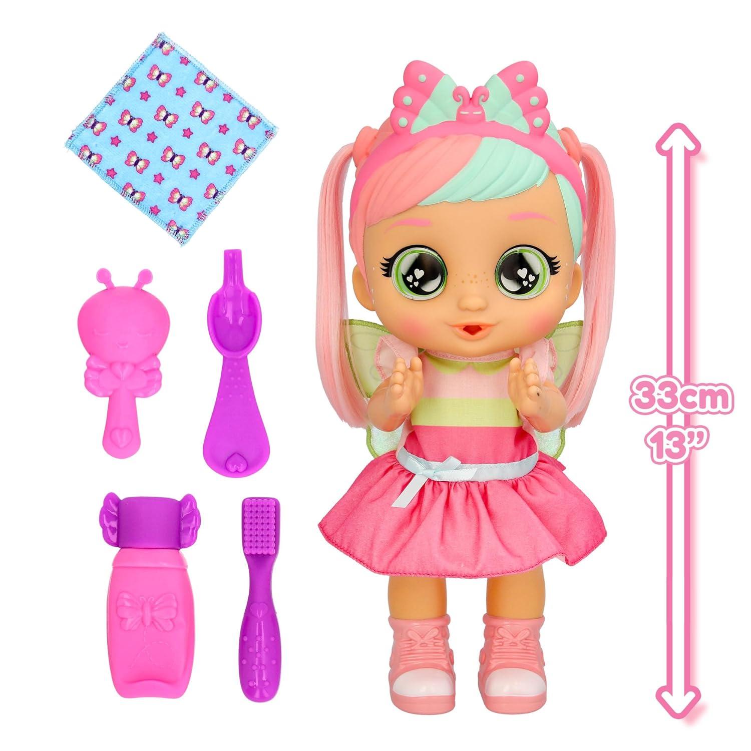 Cry Babies Bella's Morning Routine Interactive 13.6" Baby Doll with 25+ Baby Sounds and Interactive Accessories
