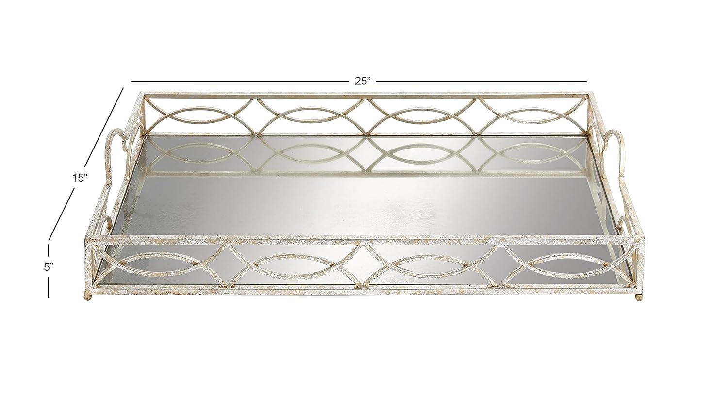 Modern Reflections Rustic Iron Tray (25") - Olivia & May