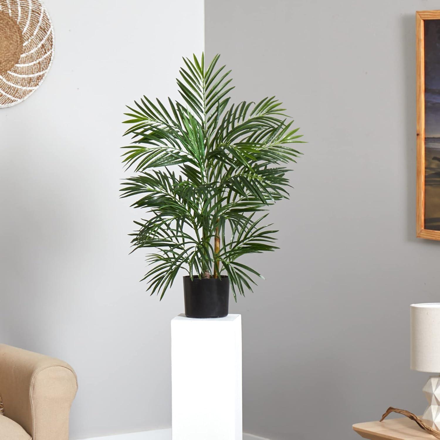 Nearly Natural 5387 Areca Palm UV Resistant Plant in Pot (5387)