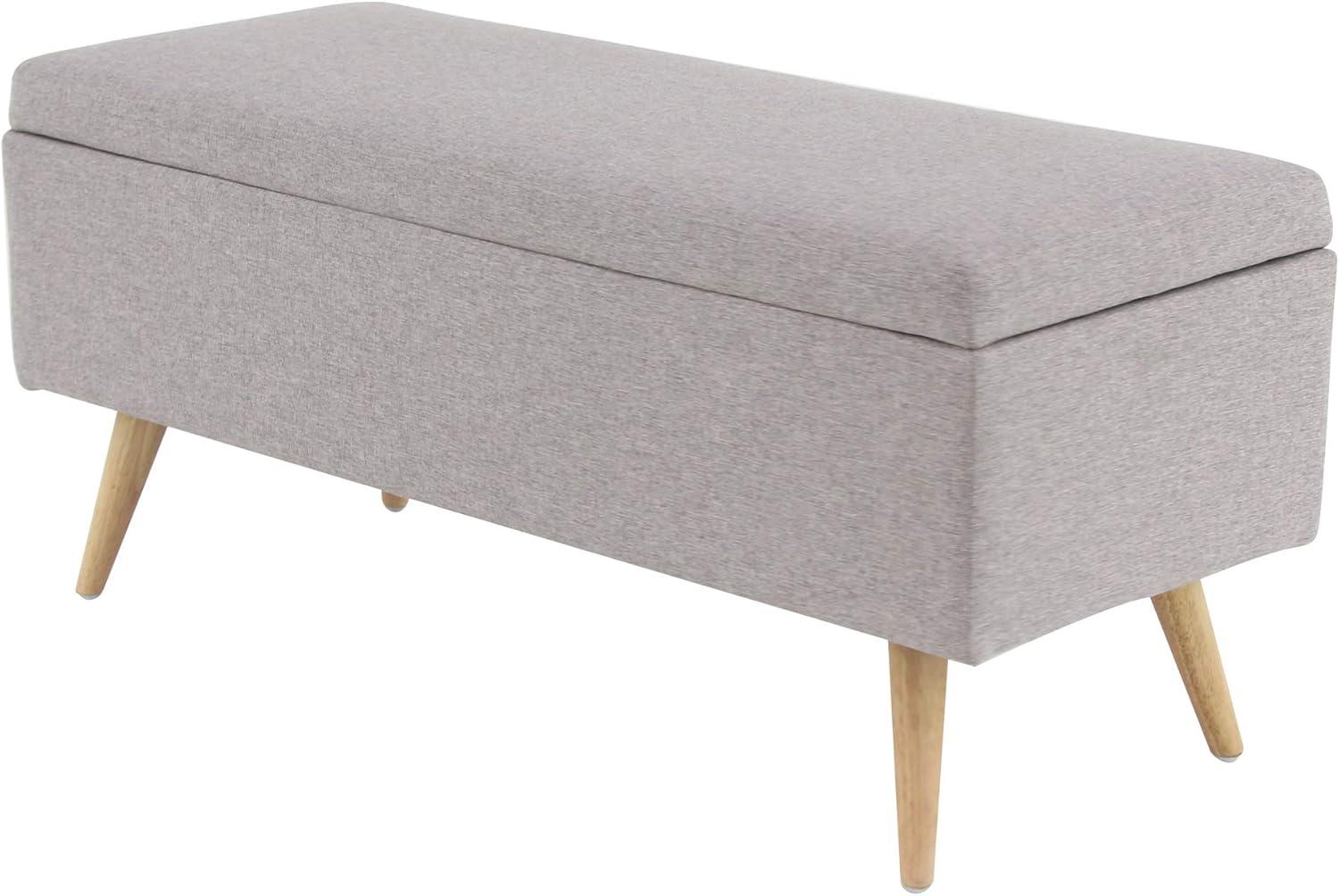 Contemporary Storage Bench Gray - Olivia & May