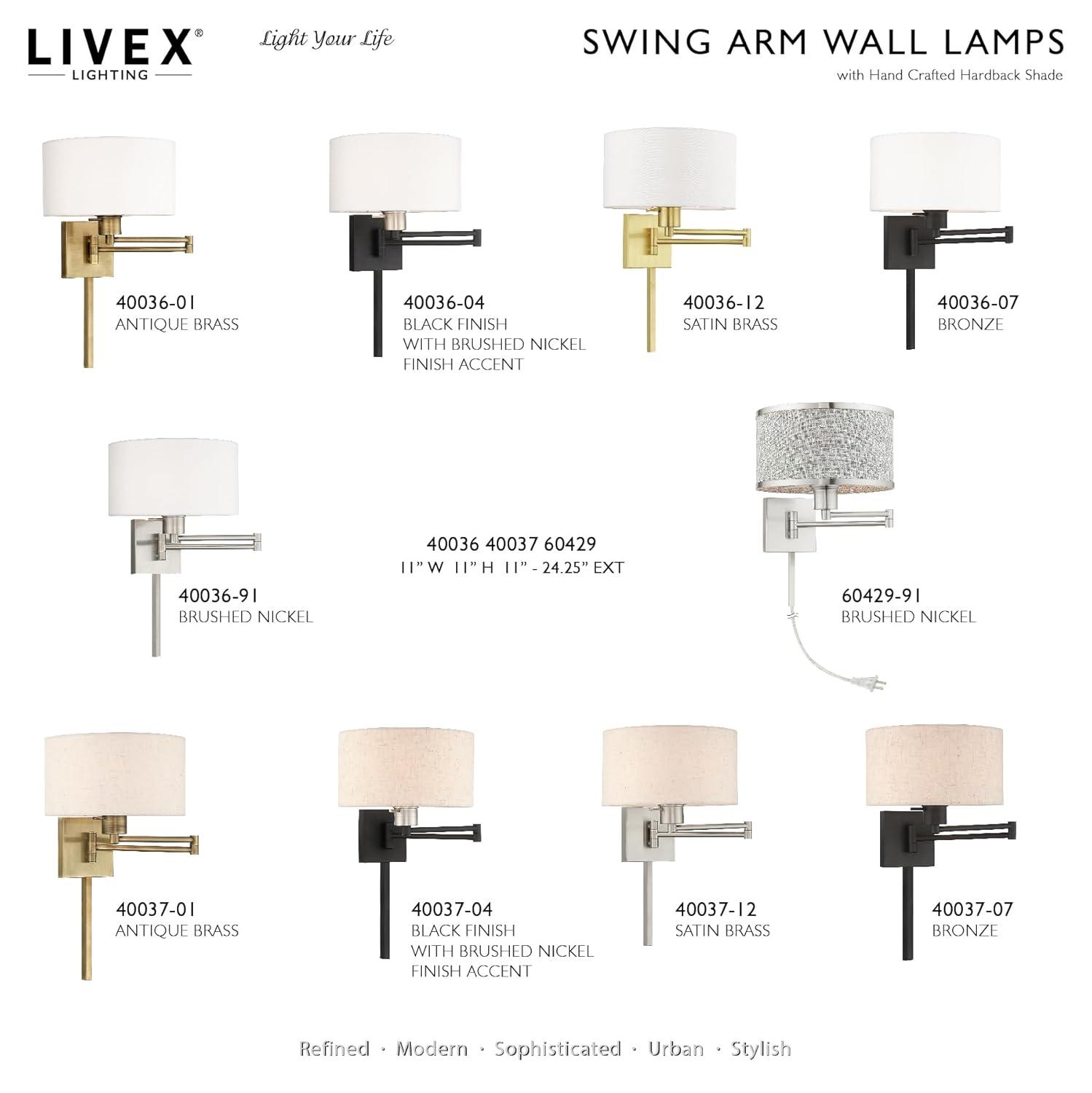 Livex Lighting 1 - Light Wall Light in  Satin Brass
