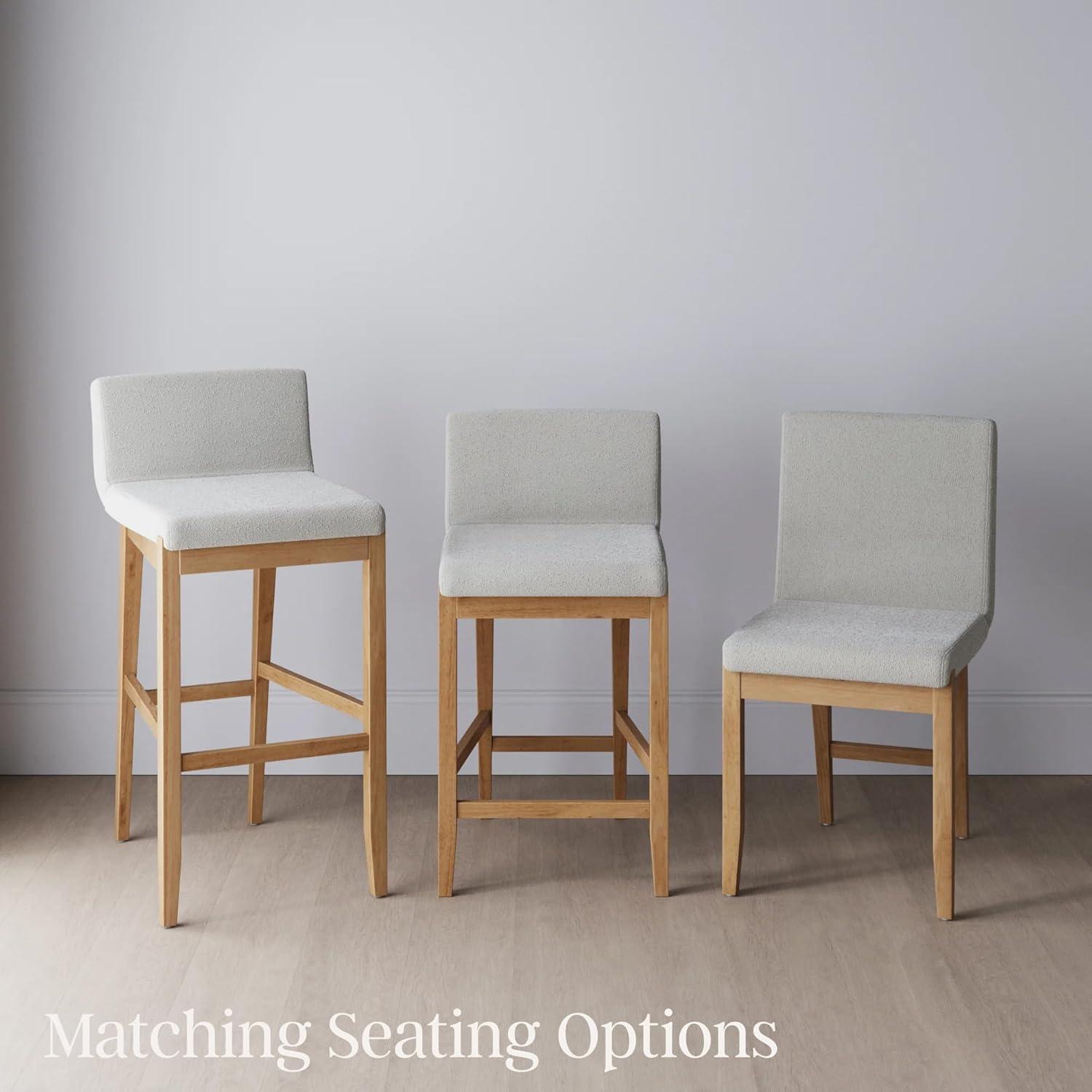 Nathan James Upholstered Wooden Stool