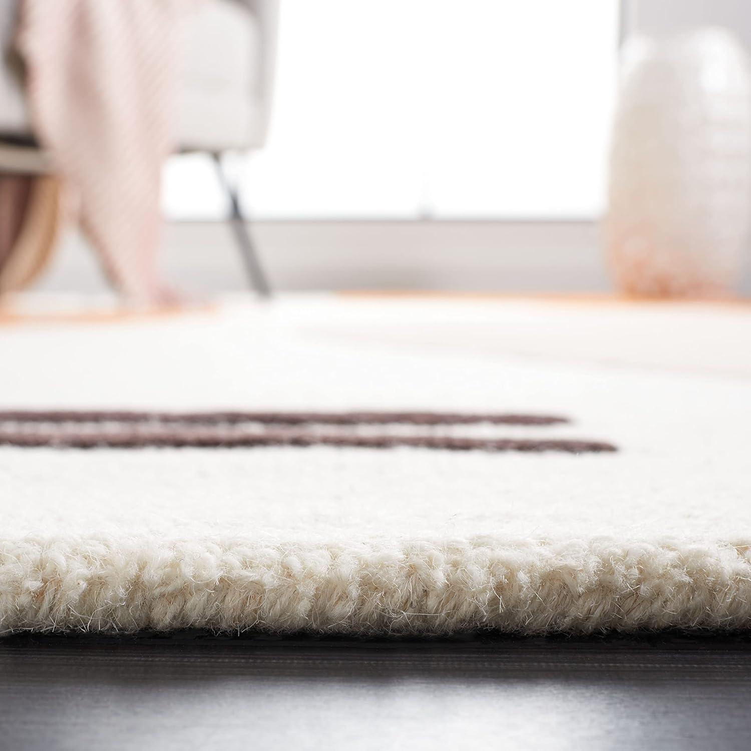 Rodeo Drive RD860 Hand Tufted Indoor Accent Rug - 3'x5' - Ivory/Rust - Safavieh