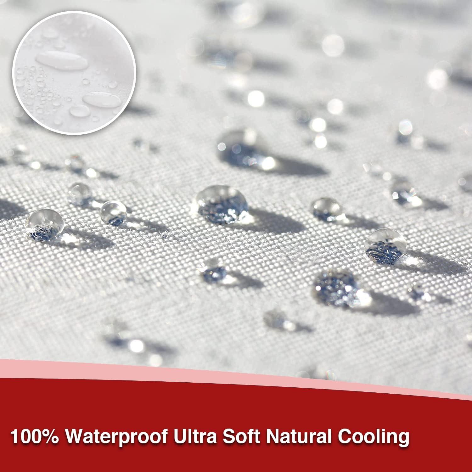 The Season The Season Essentials Turkish Cotton, Fitted Mattress Protector, Waterproof Overlay, White-Twin XL