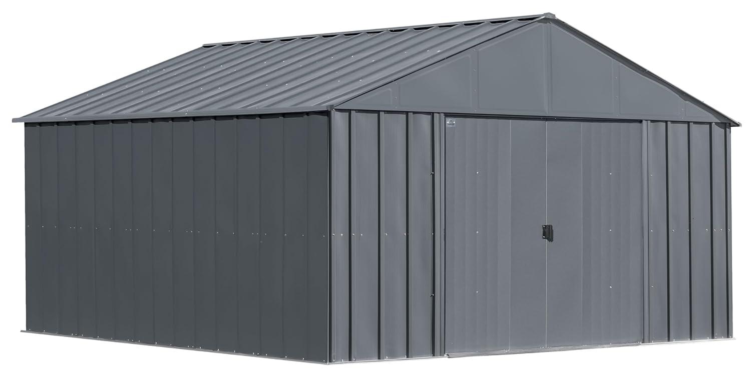 12 ft. W x 12 ft. D Galvanized Steel Storage Shed