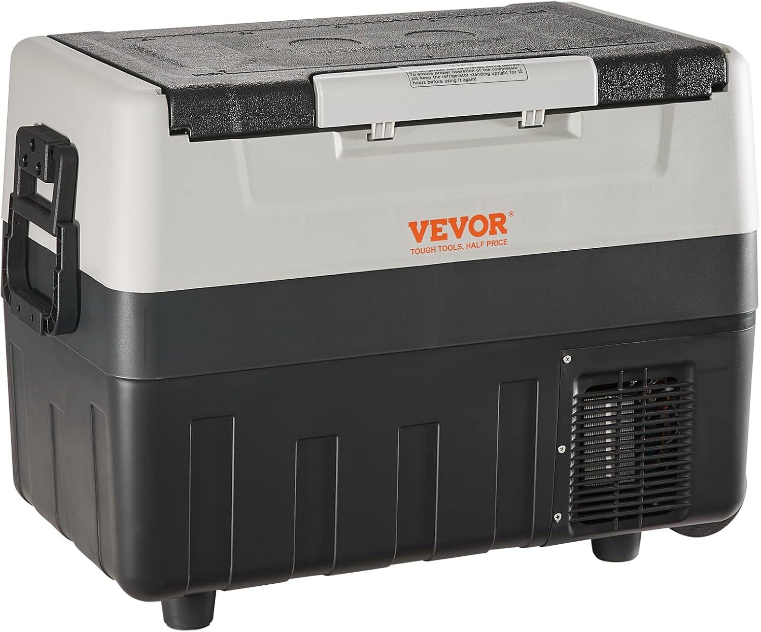 VEVOR 37QT Black Dual Zone Portable Electric Cooler