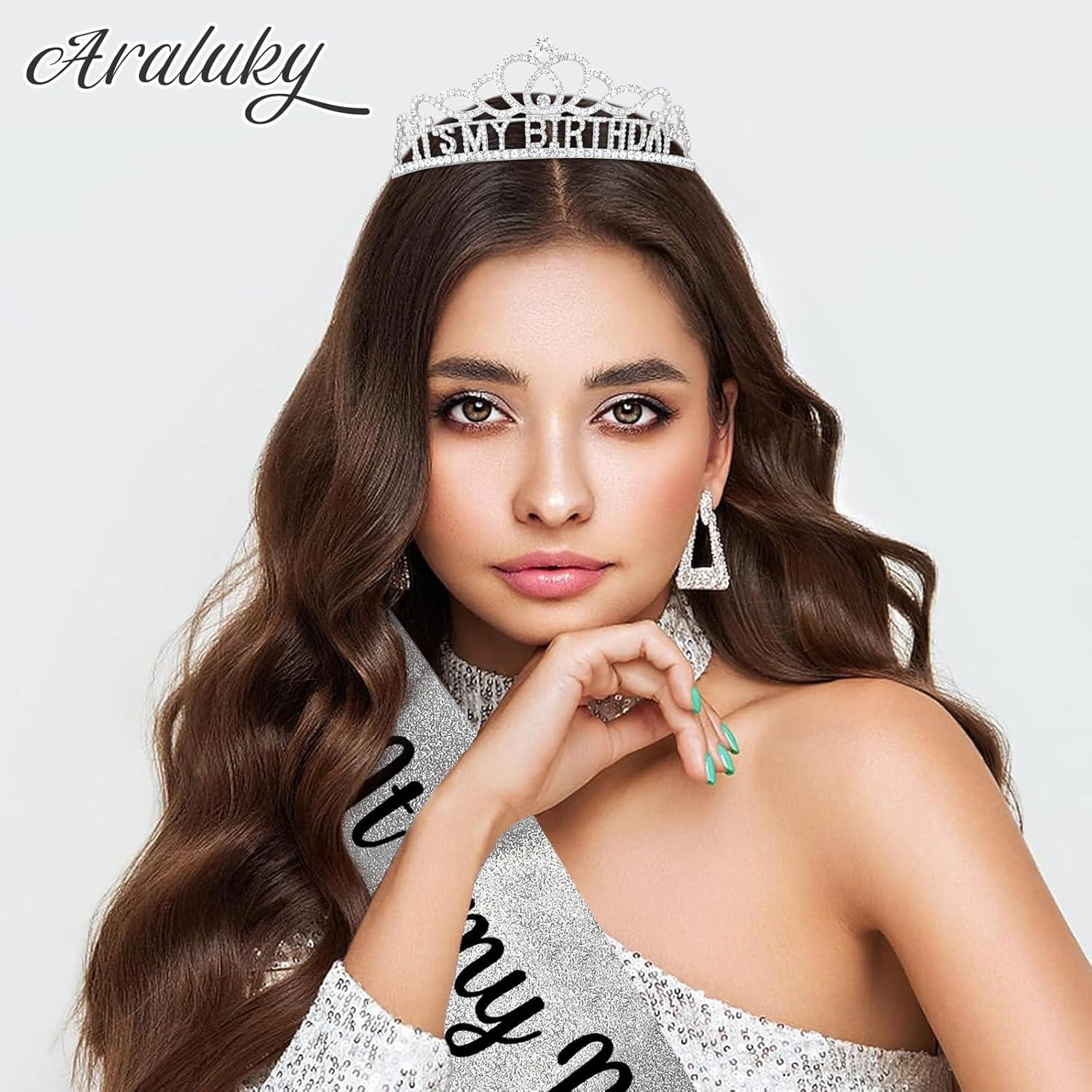 Hilingoto Clearance! Birthday Girl Crown with Birthday Sash Birthday Girl Headband Birthday Crowns for Women for Women Happy Birthday Decorations Birthday Party Supplies Girl Party Balloon
