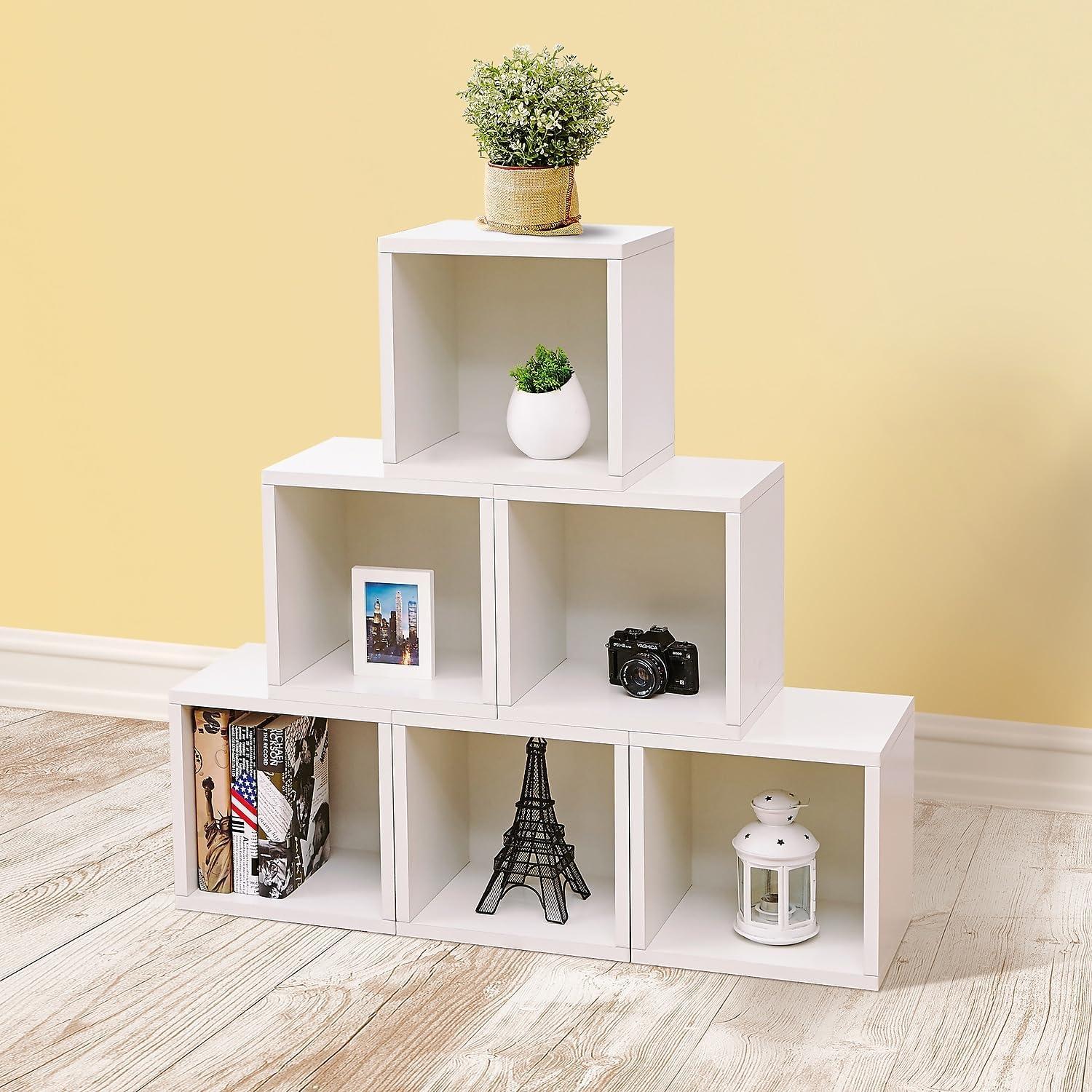 Way Basics Eco Stackable Storage Cube and Cubby Organizer, White