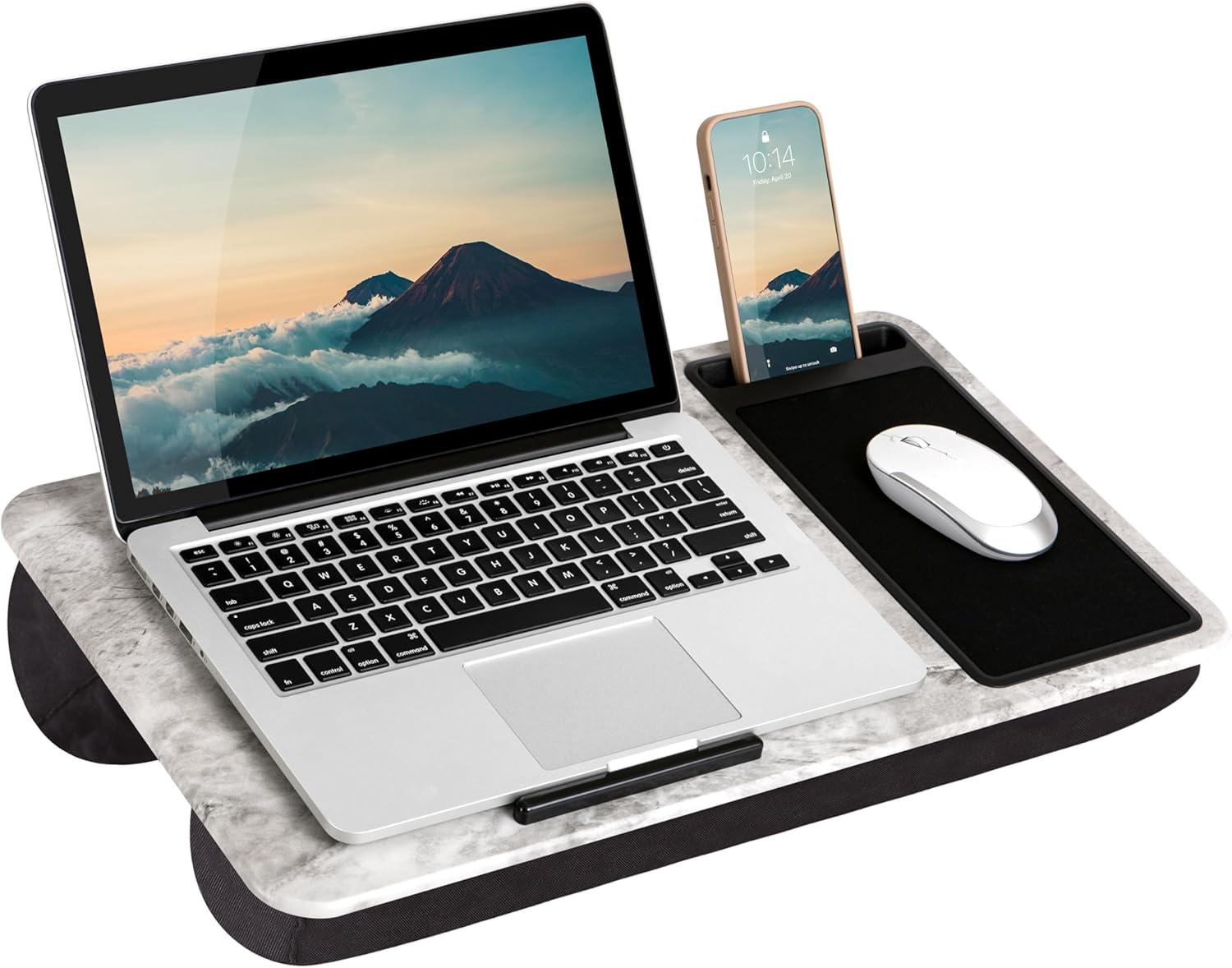 LapGear Home Office Lap Desk, White Marble