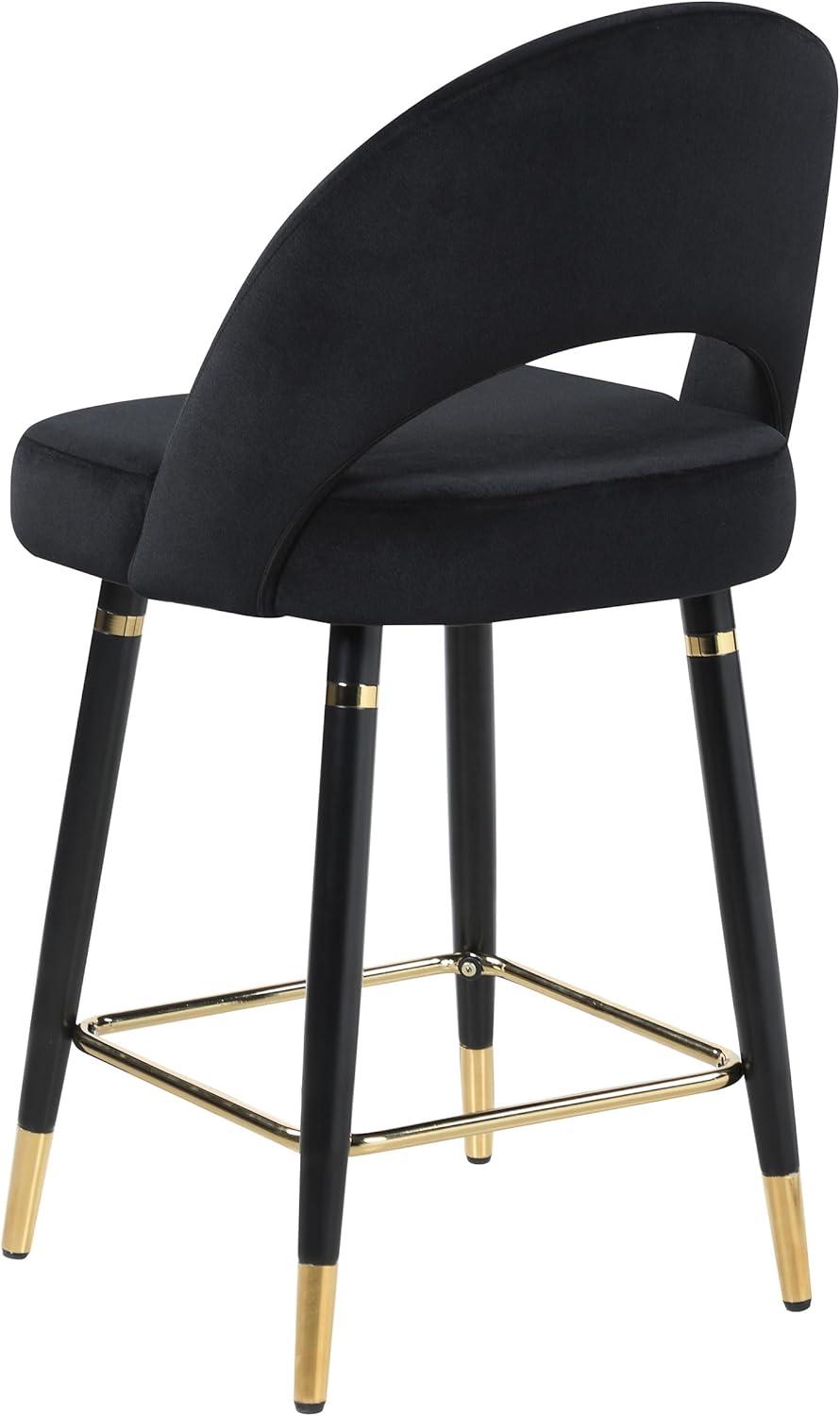 Ellie 5-piece Pedestal Counter Height Dining Room Set Mirror and Black