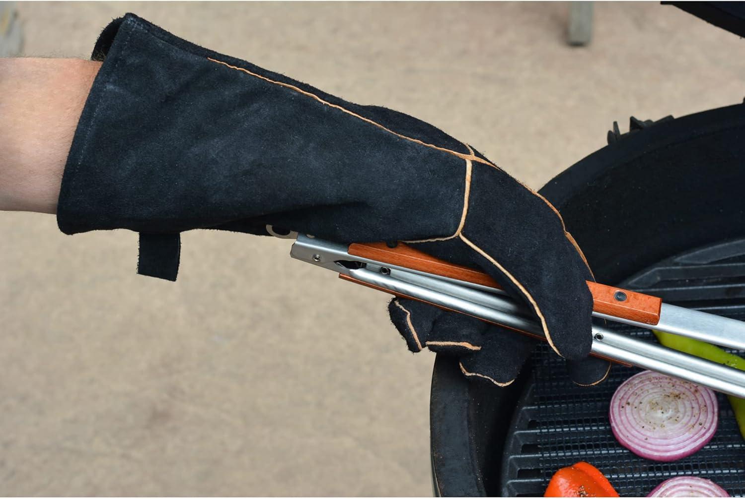 Design Imports Design Imports Leather Oven Glove Set (Set of 2)